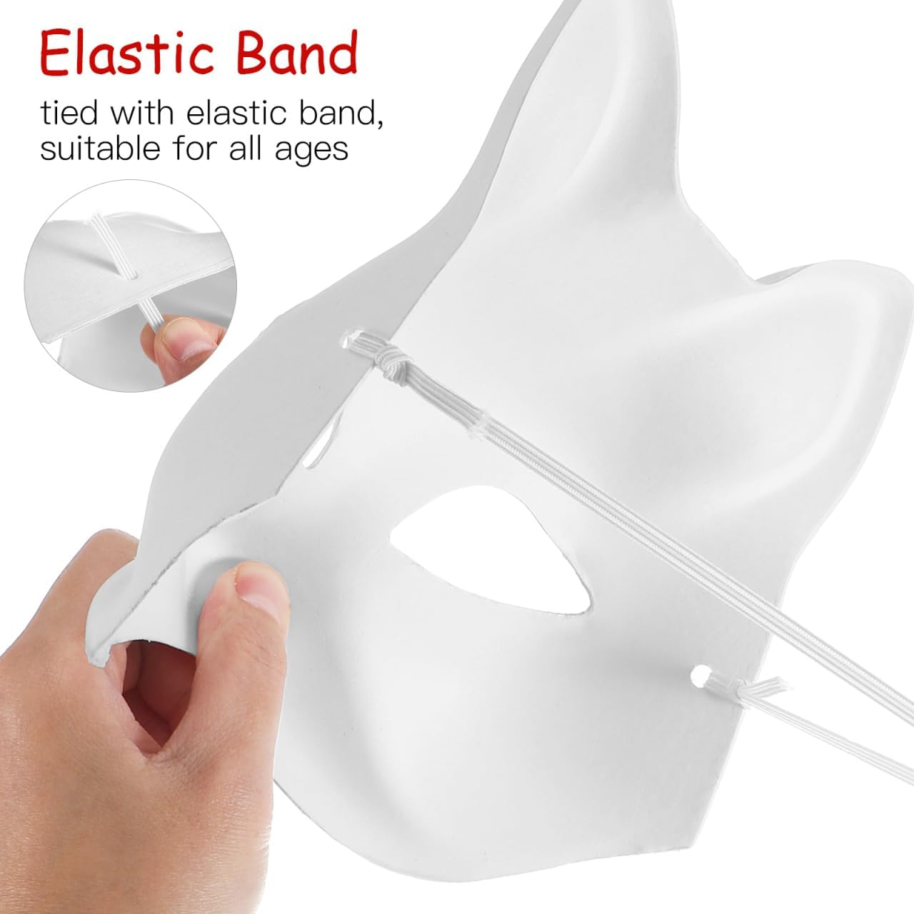 Blank Mask Diy Craft Kits - 15 Pack White Paintable Masks for Mardi Gras Halloween Cosplay Classroom Art Projects image number 2