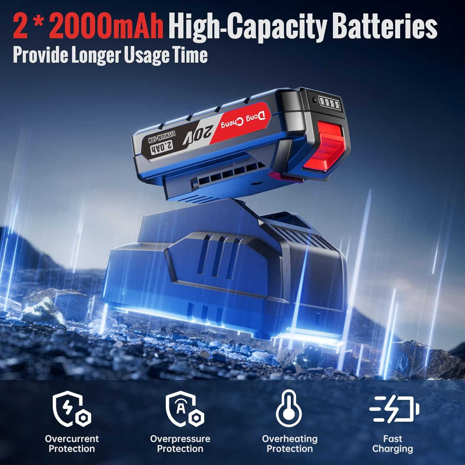 Dongcheng Cordless Drill Set,Power Drill with 3/8" Keyless Chuck,336 In-Lbs Torque Electric Drill,Cordless Drill with Battery and Charger (Accessories+Cleaning Kit+Hand Tools) image number 1