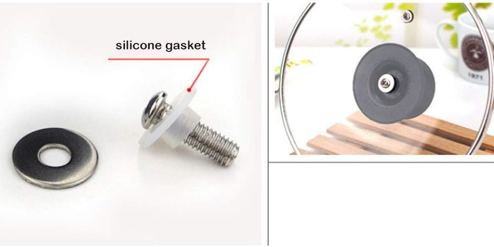 T&F Pot Lid Knobs Universal Kitchen Cookware Lid Replacement Knobs Casserole Kettle Cover Glass Saucepan Lid Pot Holding Handles-Black image number 2