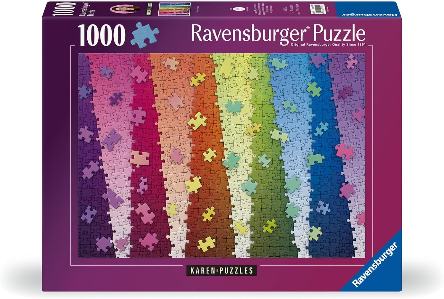 Ravensburger Karen Puzzles Colors on Colors 1000 Piece Jigsaw Puzzle for Adults - 12001027 - Handcrafted Tooling, Made in Germany, Every Piece Fits Together Perfectly image number 1