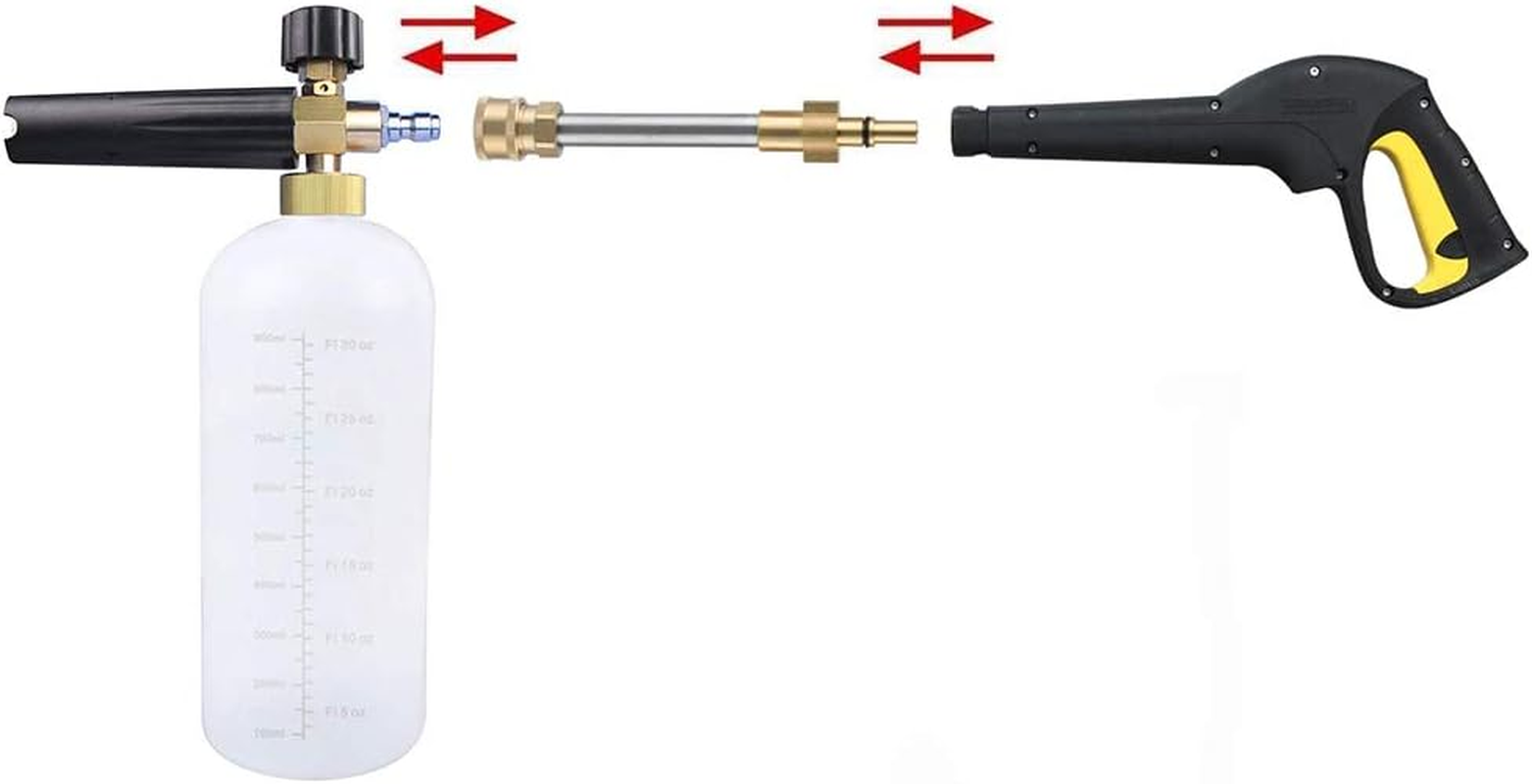 Stone Banks Pressure Washer Adapter,For Bosch AQT to 1/4'' Quick Connect, Pressure Washer Spary Wand Couple, Snow Foam Lance Adapter Foam Cannon Gun Adapter image number 4