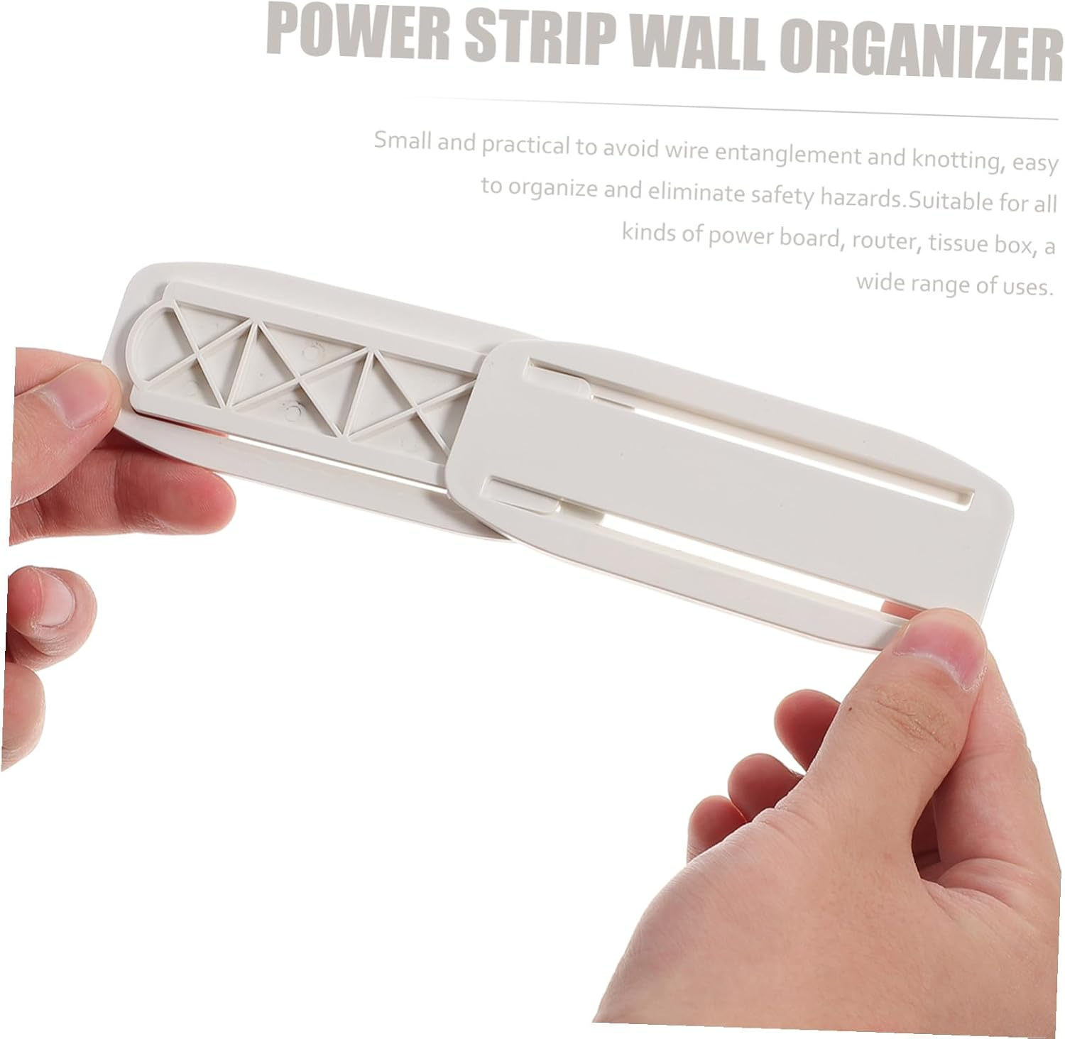 ARTIBETTER 10 Sets Socket Holder Power Strip Rack Wall-Mount Adhesive Power Board Organizer for Home Office Desk Wire Management and Easy to Use image number 4