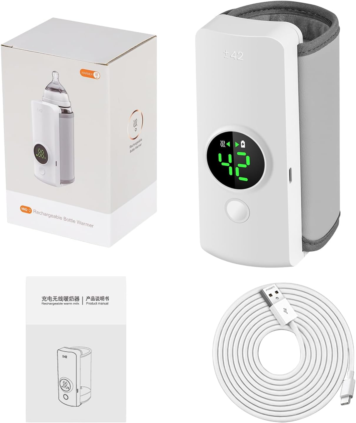 Portable Bottle Warmer for Travel, Fast Warming Comfortable Baby Feeding on the Go, Waterless Milk Warming with Battery-Powered for Home Outdoor image number 4