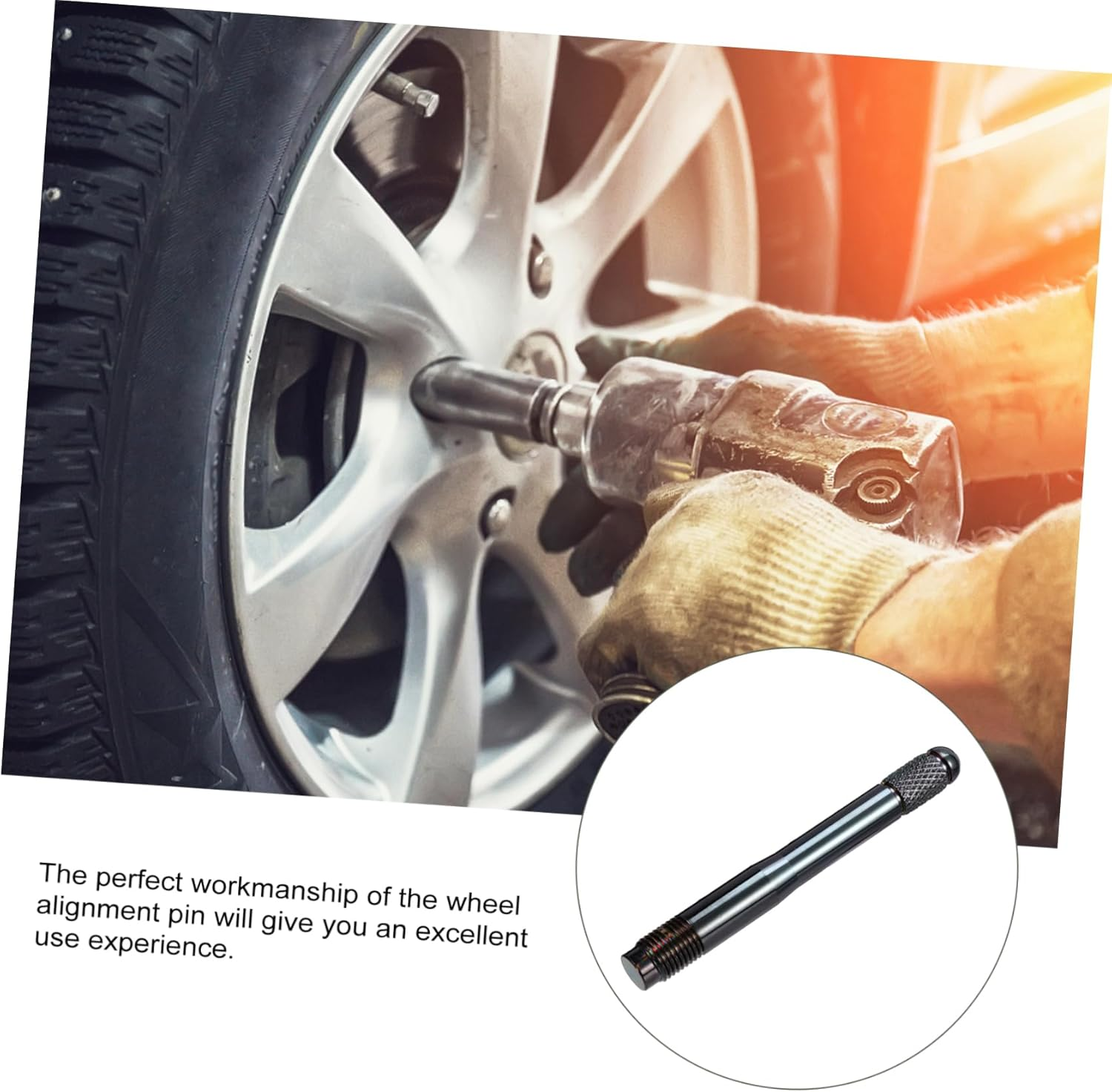 GARVALON Automotive Guide Pin Bolt Wheel Alignment Tool Stainless Steel Rim Pin image number 2