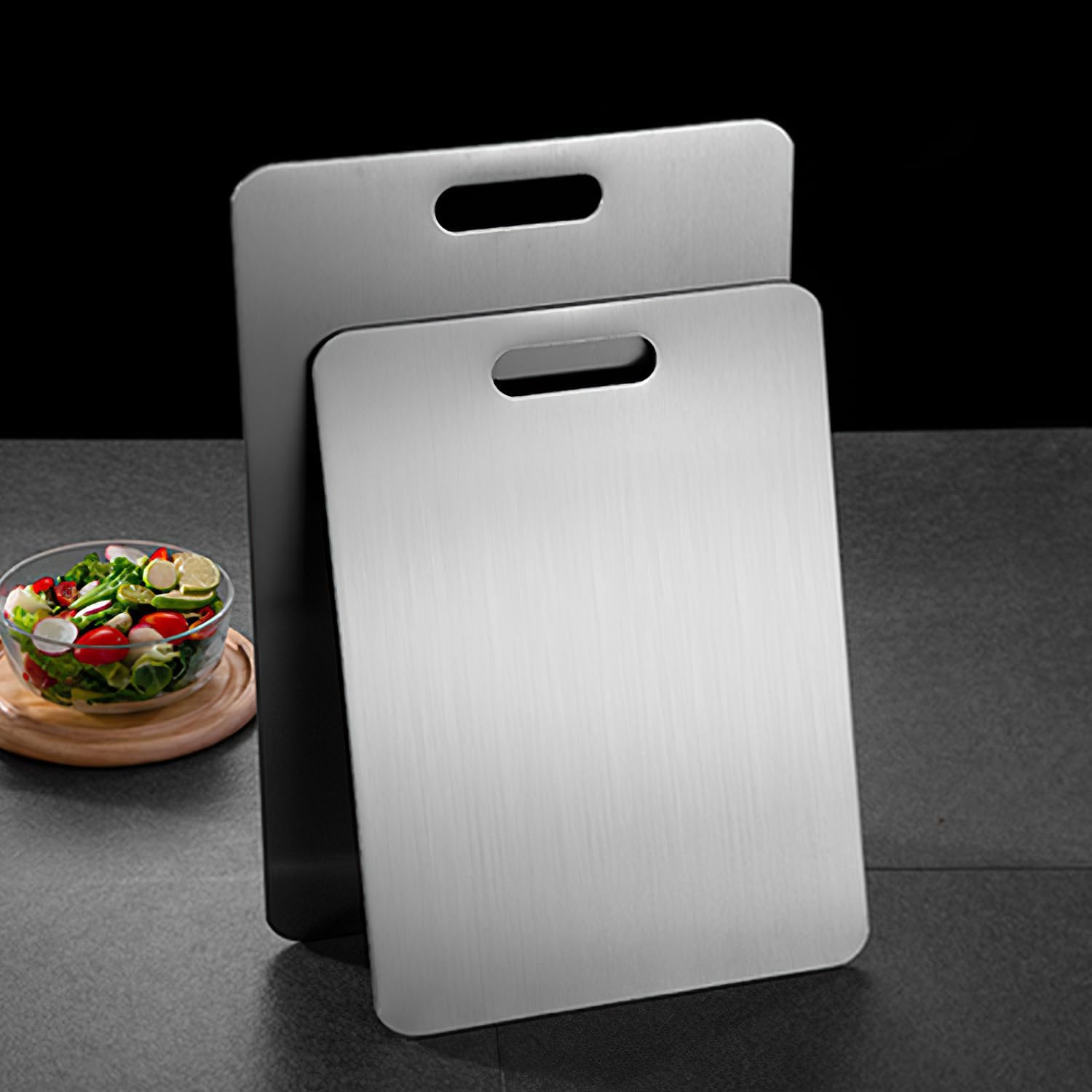Stainless Steel Cutting Board, Cutting Boards, Mats & Sets Stainless Steel ​Food Grade Cutting Multi-Functional Thickened Anti-Mold Household Chopping Board Set (30 * 20) image number 5