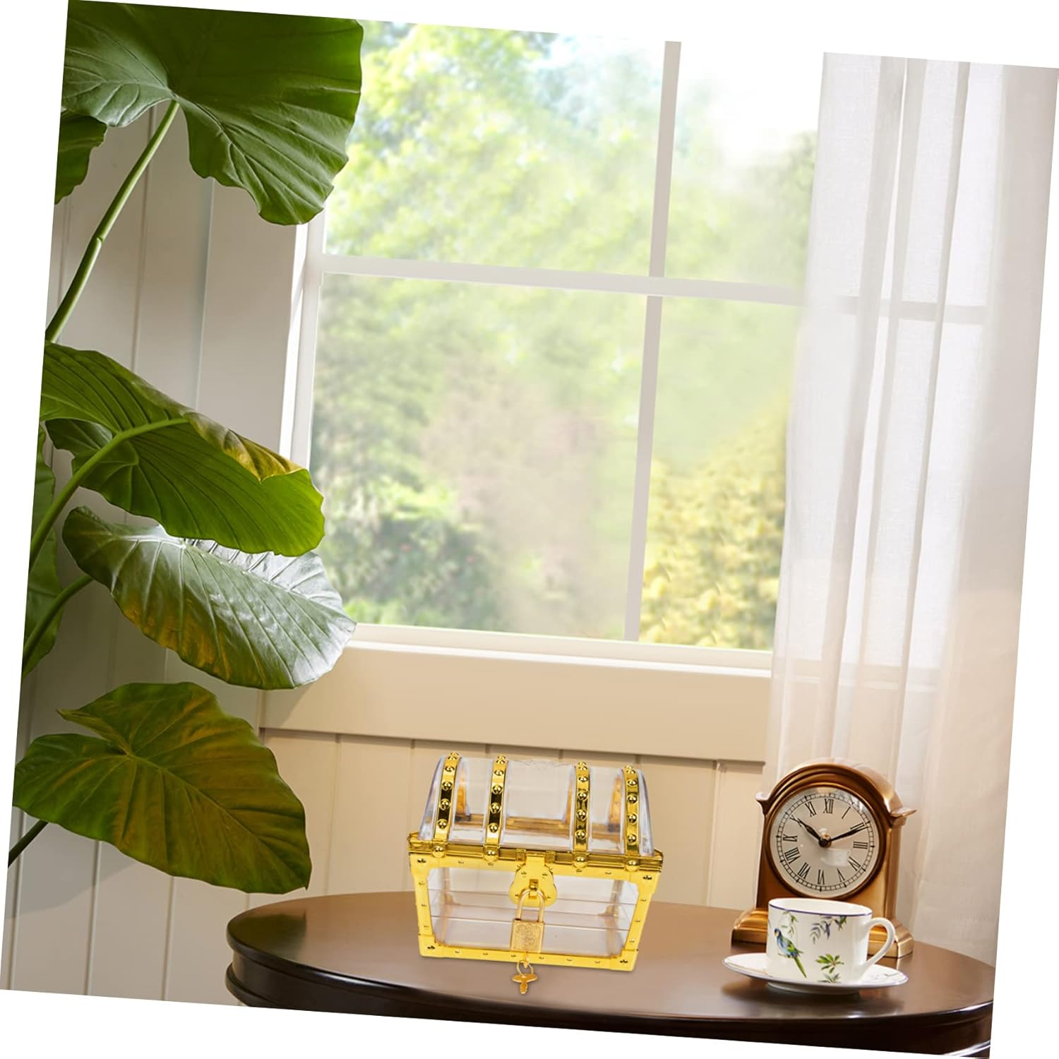 Pirate Treasure Chest Toy Keepsake Chest Storage Box for Home Treasure Box image number 5