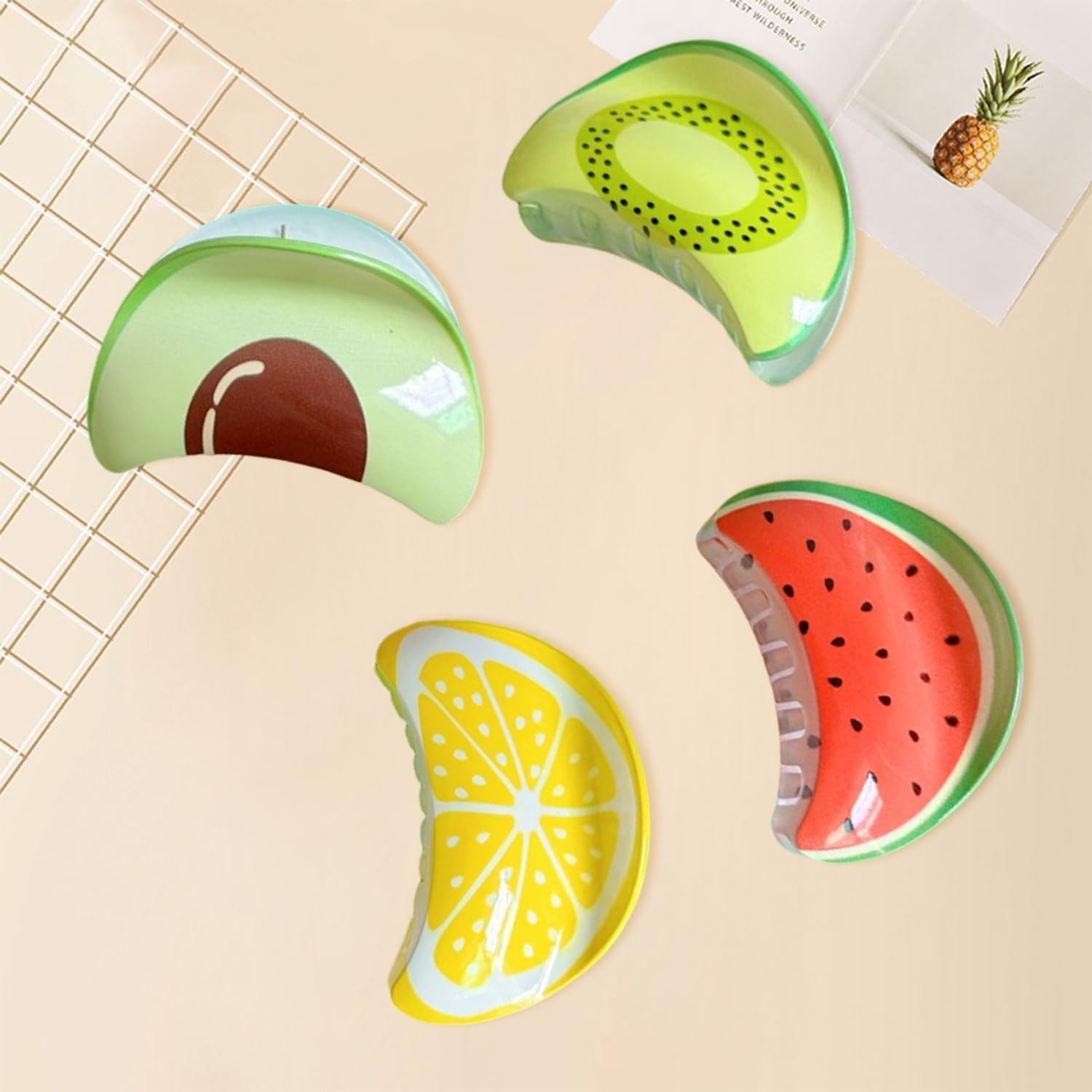 4 Hair Pins, Water Ghost Shaped Headdress, Fresh and Sweet Clip, Beach Party Decoration image number 4