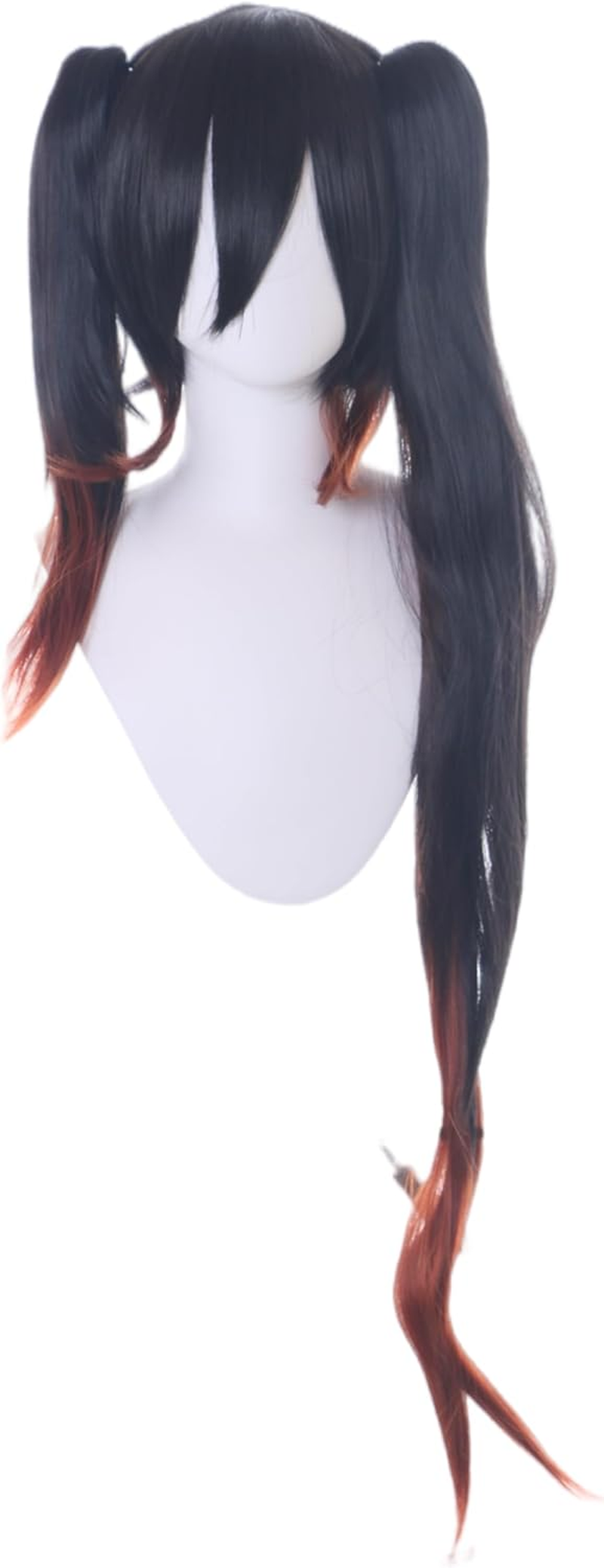 PL-147 Tokisaki Kurumi Date a Live Black Brown 120 Cm Twin Tail Clips Lolita Cosplay Wig Anime Manga image number 5