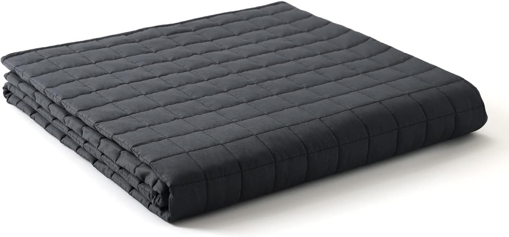 Ynm Exclusive Cotton Weighted Blanket, Fall Asleep Faster and Sleep Better, 100% Oeko-Tex Certified Cotton with Glass Beads, Heavy Bed Blanket for One Person of 75~80Kg (152Cmx203Cm, 7.7Kg, Dark Grey)