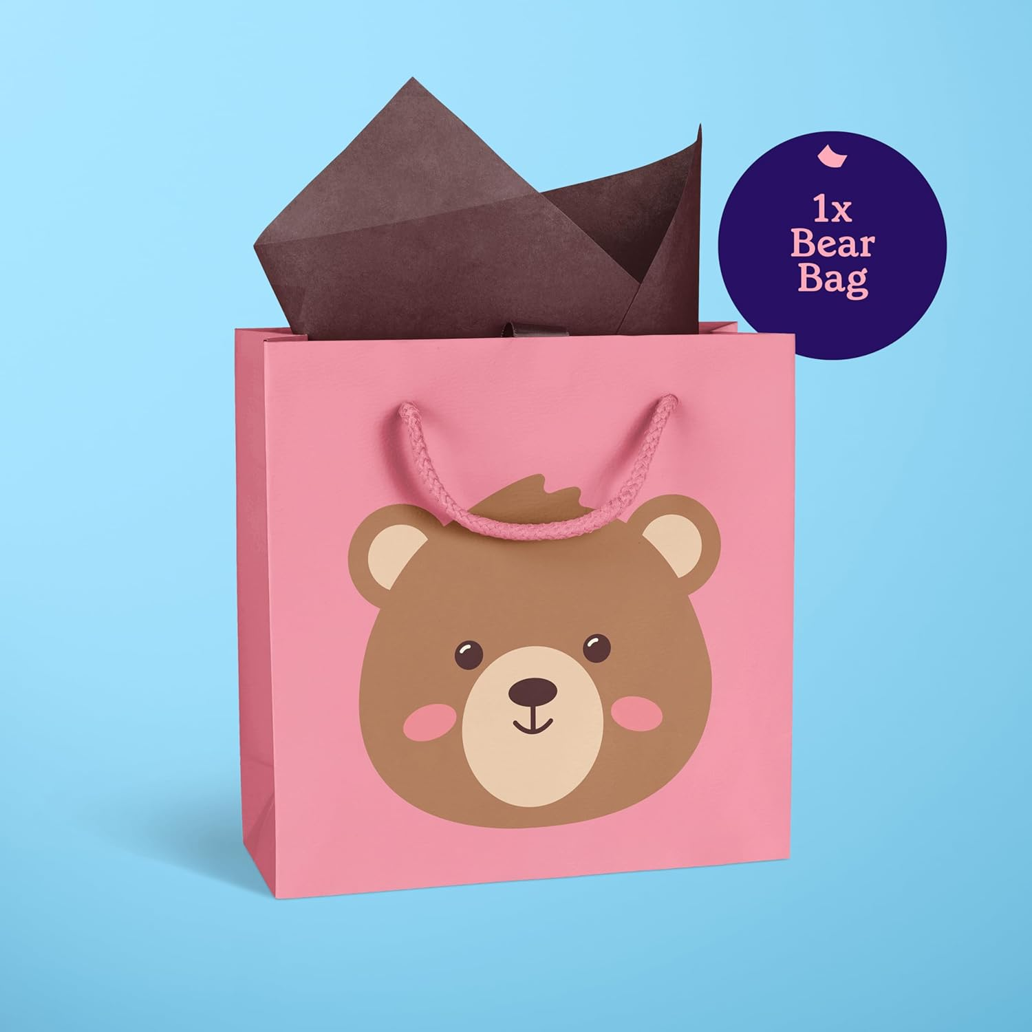 GIVEWRAP&reg; the Gift Wrap That Gives to Charity. 3Pcs Gift Bags Baby Animals Large Size with Handle and Gift Tag. for Any Birthday, Weddings, Mothers Day & Special Occasion 33Cm*26.5Cm*14Cm Eco-Friendly image number 5