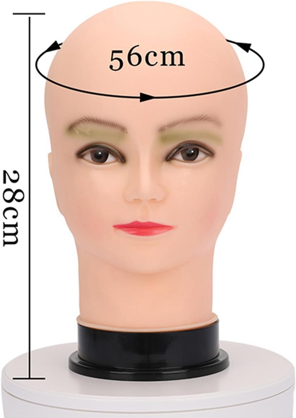 Eigell Female Mannequin Head Wig Display Head Cosmetology Mannequin Head Lightweight Manikin Head Head Model for Headset Glasses Hat image number 6