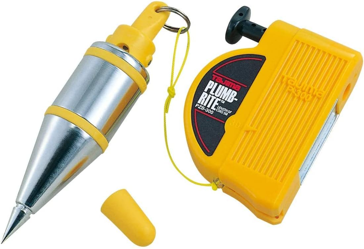 TAJIMA Plumb Bob Setter - 10 Oz (300G) Magnetic Plumb-Rite with 14.5 Ft Auto Recoil Cord & Quick-Stabilizing Bob - PZB-300 image number 2