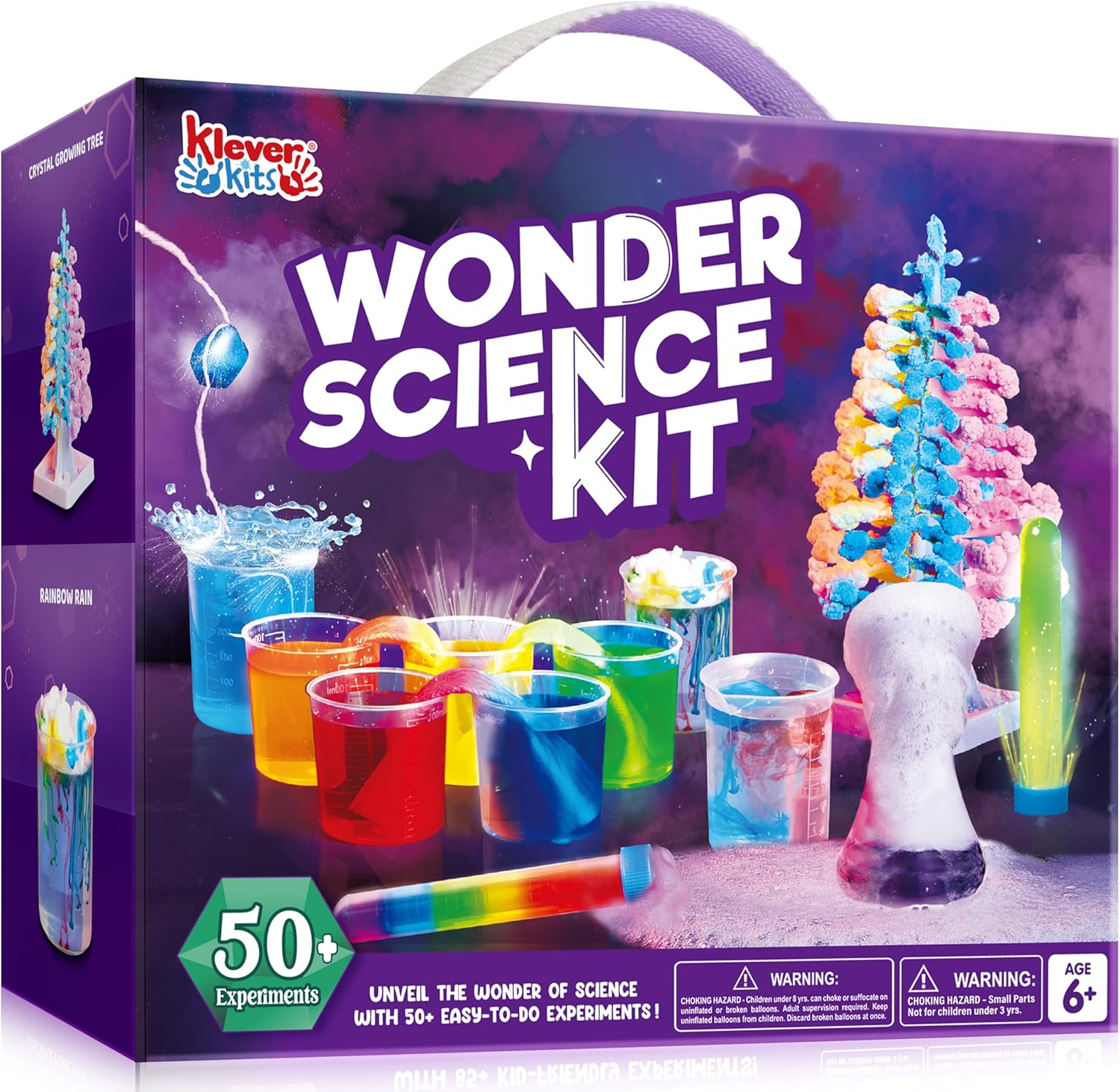 Klever Kits Wonder Science Kits- 50+ Experiments Educational Toys, STEM Activities with Growing Crystal Tree, Lab Science Toys, Kids Aged 6 7 8+ Birthday Gift image number 5