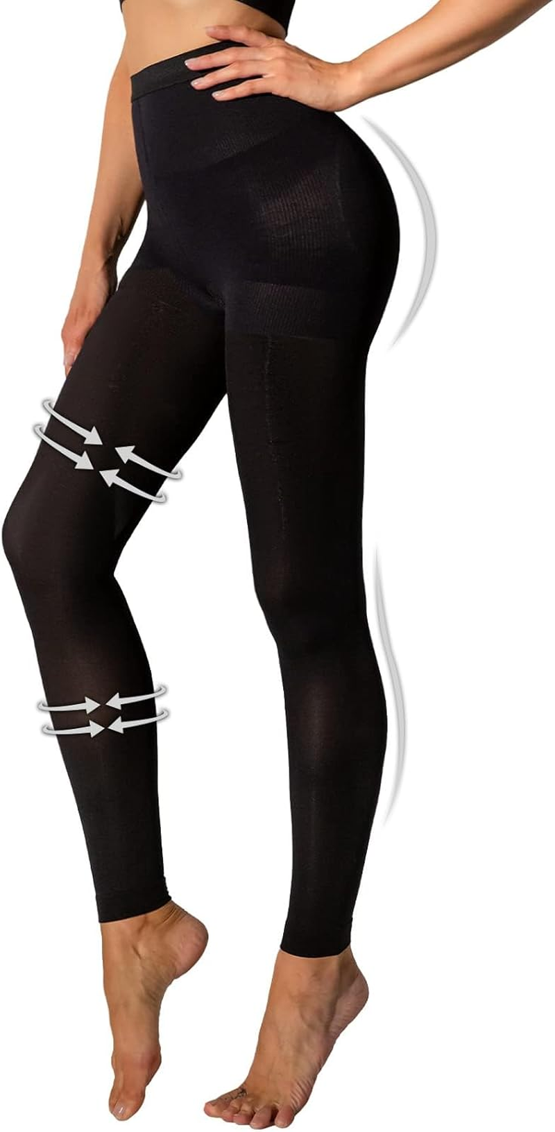 Women'S Compression Pantyhose 15-20Mmhg Opaque Firm Support Hose Medical Graduated Support Stocking image number 6