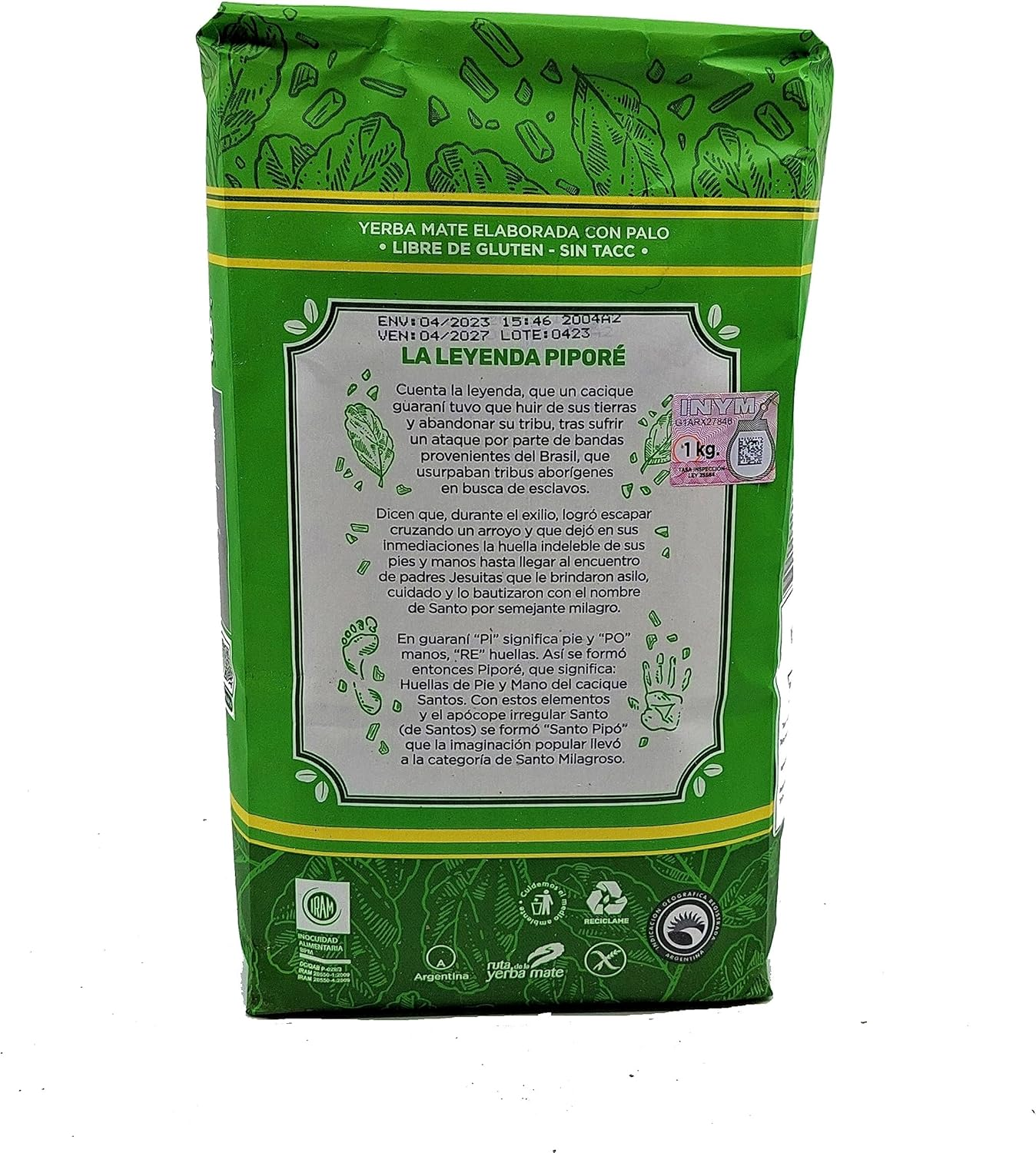 Pipore Yerba Mate Mild Tea, 1 Kg