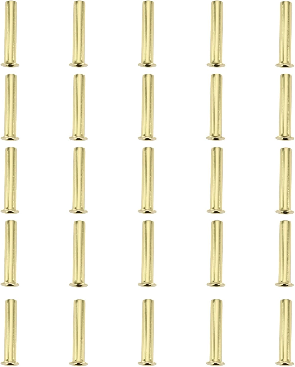 Ecsing 100Pcs Brass Compression Insert Suitable for 1/4Inch Tube Outer Diameter for Water Oil Air Pipe image number 1