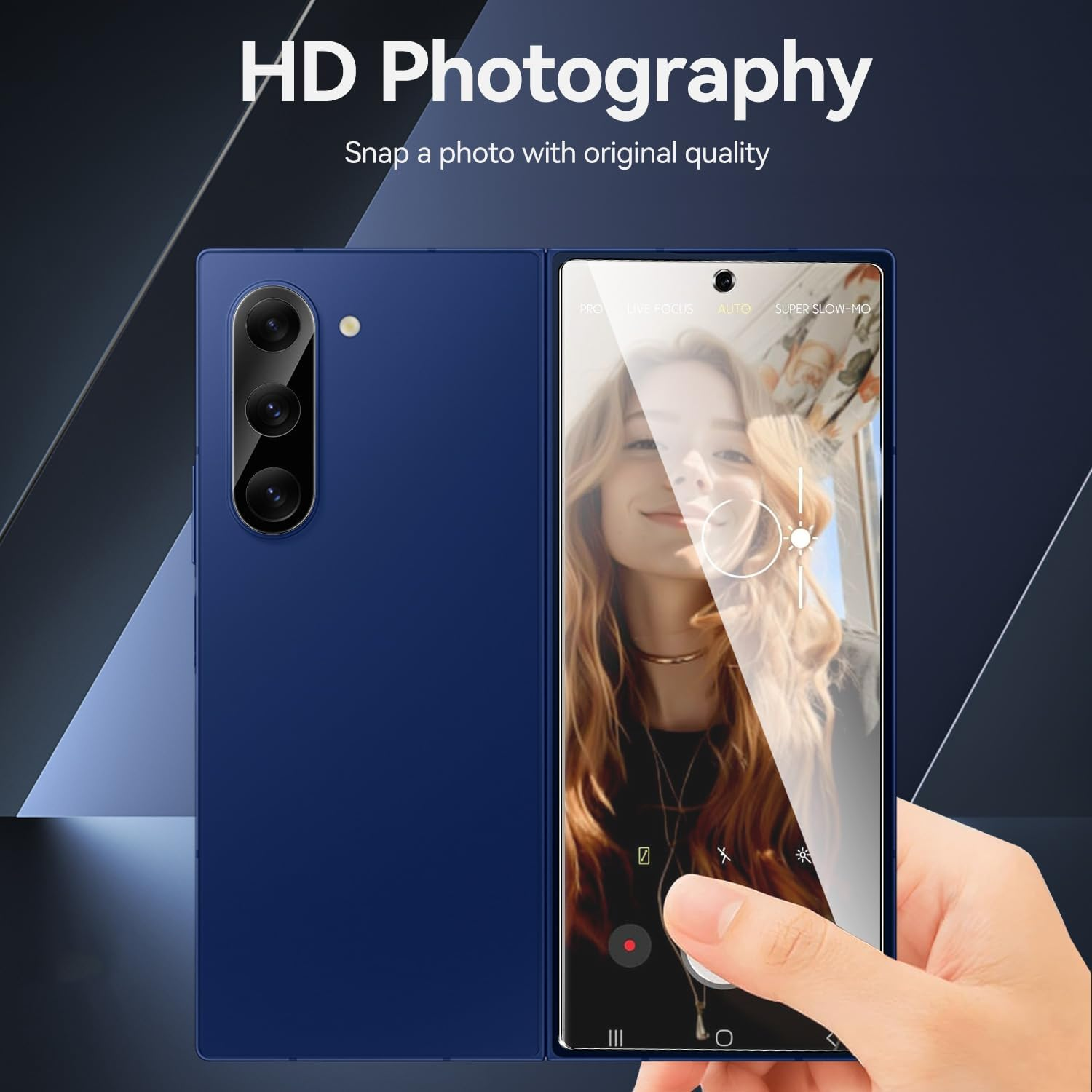 [2+2 Pack] T Tersely 9H Tempered Glass Screen Protector for Samsung Galaxy Fold 7 5G (2025), anti Scratch, Full Cover, Easy Install, 2 Pack Screen Protector and 2 Pack Camera Lens Protector image number 1