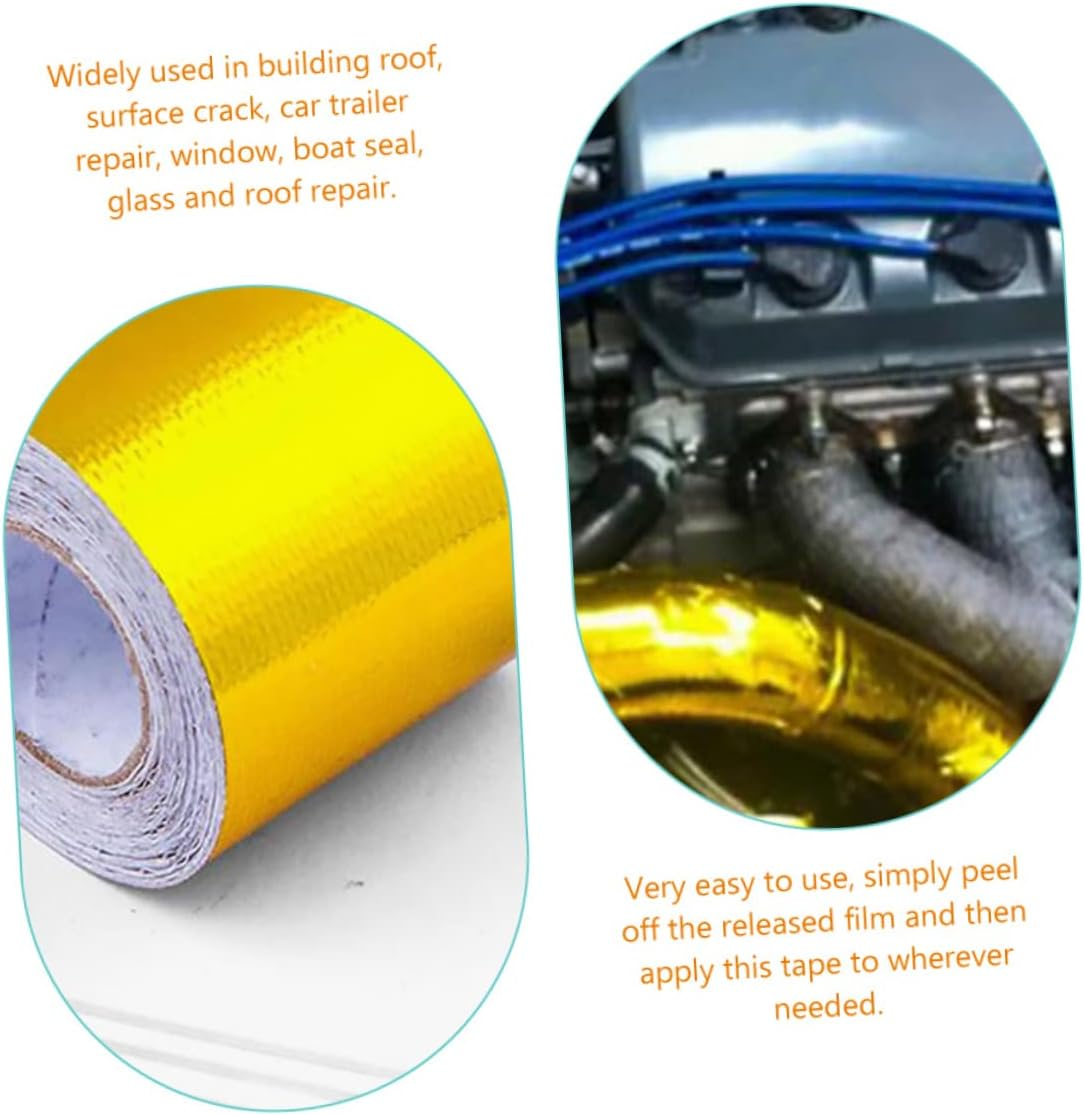 2Pcs Foil Tape for High Temperature Sealing Fireproof Duct Tape for Insulation Patching and Repair for and Automotive Applications image number 4