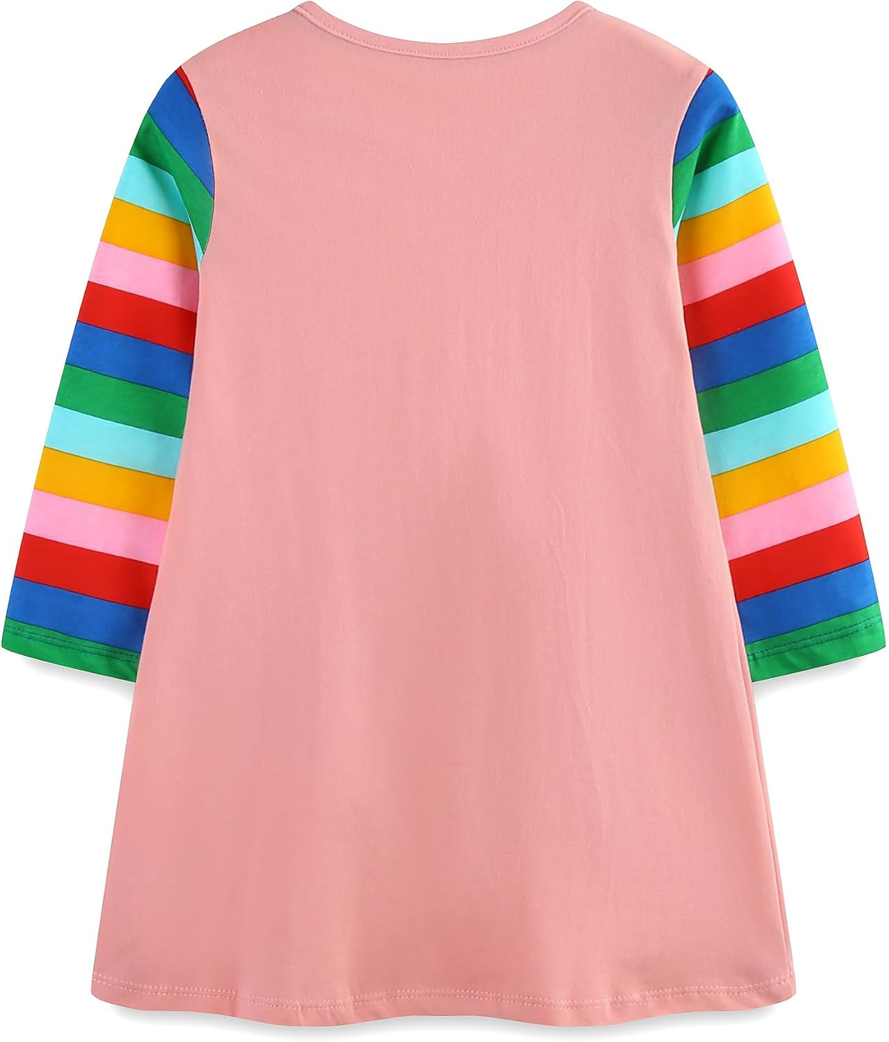 Freelu Girls' Cotton Casual Longsleeve Party Dresses Special Occasion Cartoon Print Dress image number 3