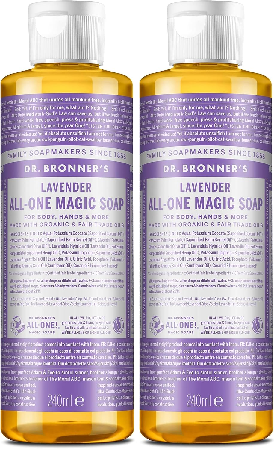 Dr. Bronner'S Pure Castile Liquid Soap 60 Ml, Sandalwood Jasmine image number 4