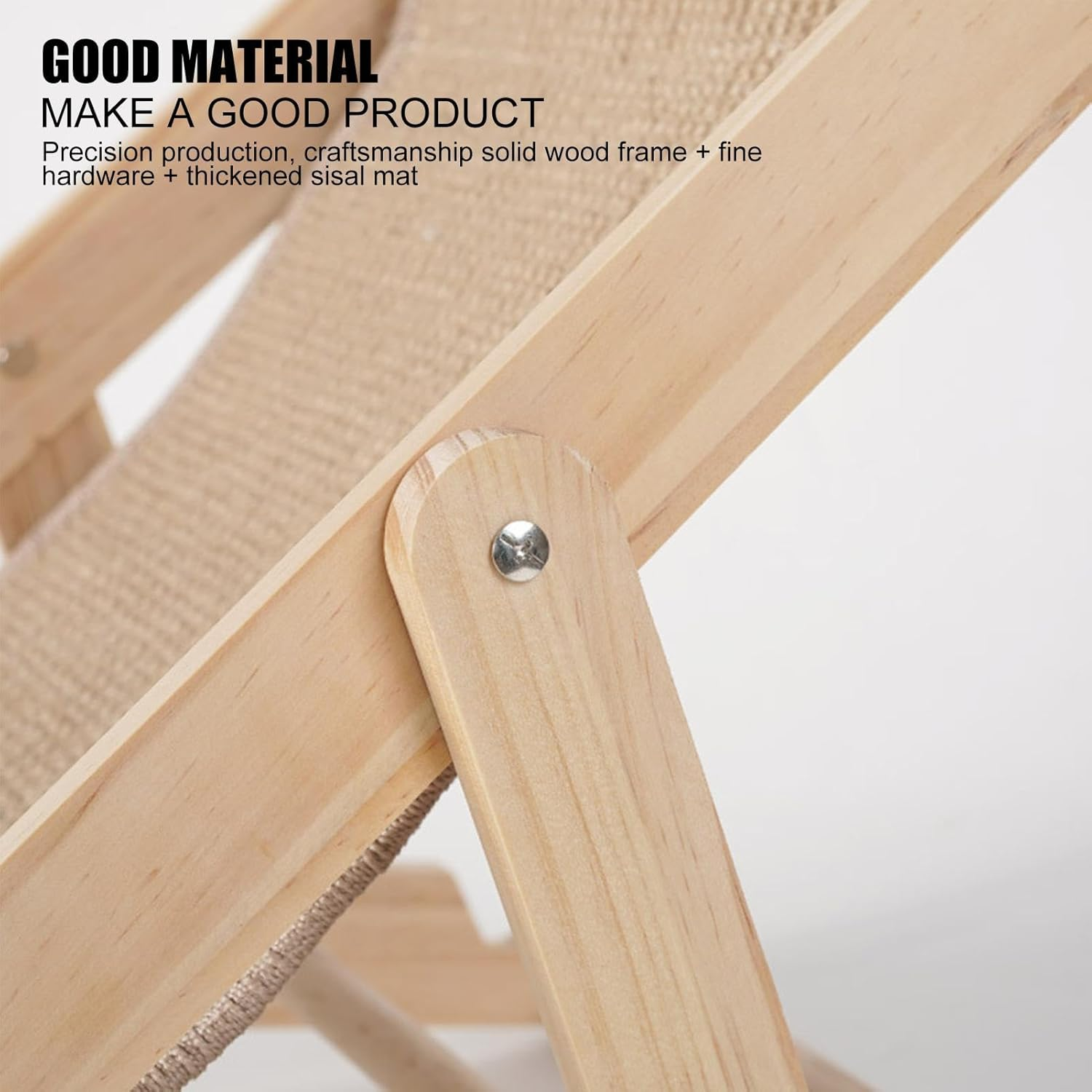 Cat Sisal Chair, Adjustable Elevated Cat Chair Bed, Durable Foldable Indoor Kitty Scratching, Cat Hammock Bed, Kitten Lounge Furniture for Peaceful Nap and Interactive Play image number 2