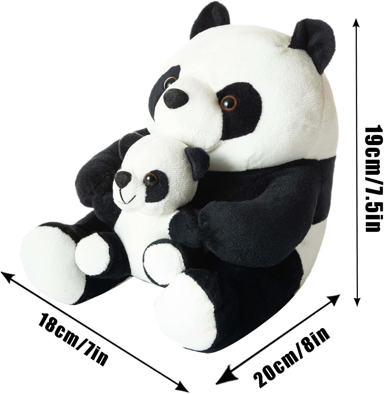 Marwood Cute Door Stopper Decorative Door Stops for Home and Office, Panda Weighted Interior Doorstop Fabric Stuffed Animal Door Stopper Floor Decorative image number 1
