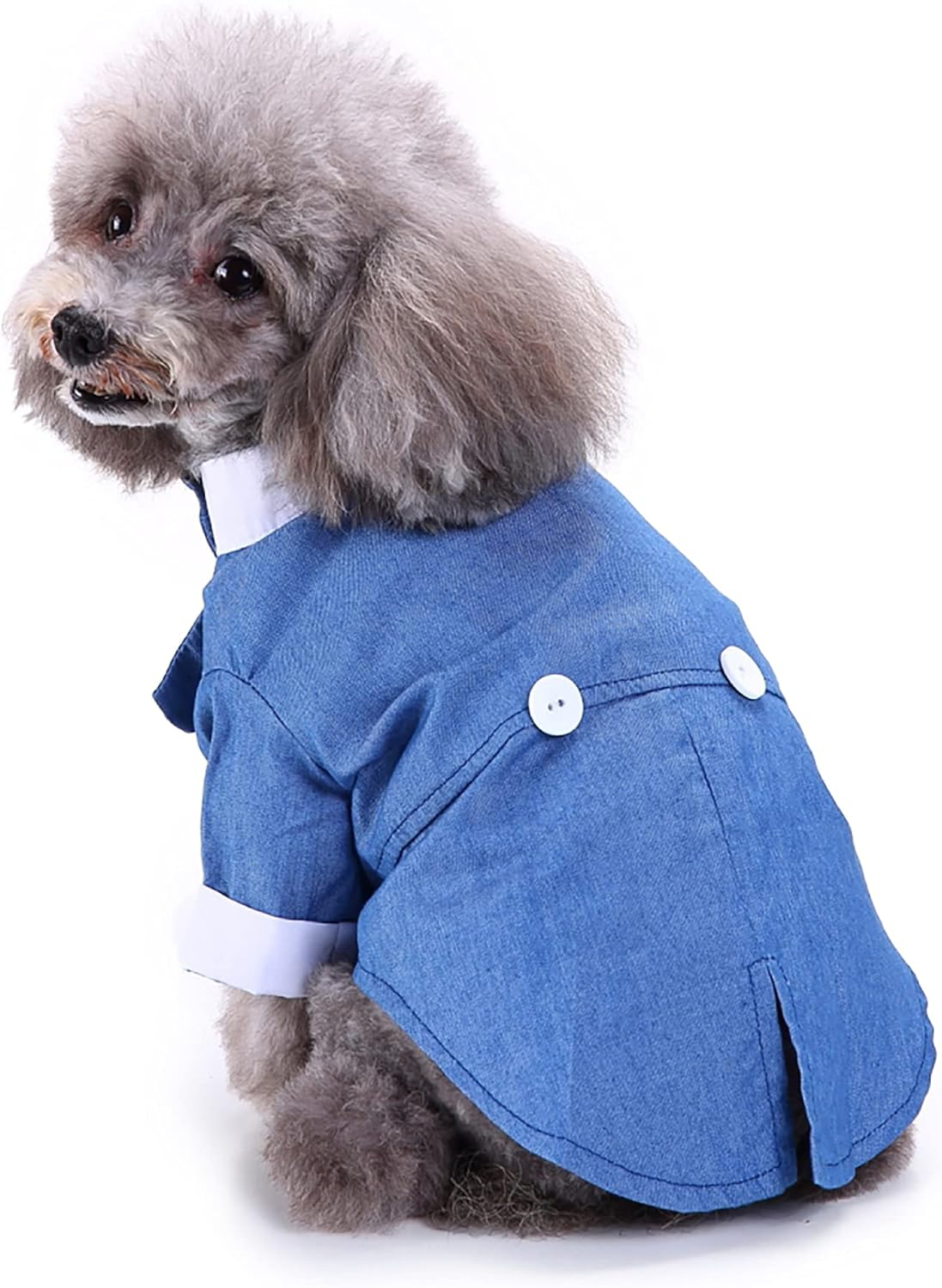 Black, White, Blue Dog Shirts for Wedding, Puppy Tuxedo, Dog Formal Wear, Doggie Tux, Suit and Tie Costume Blue Medium image number 2