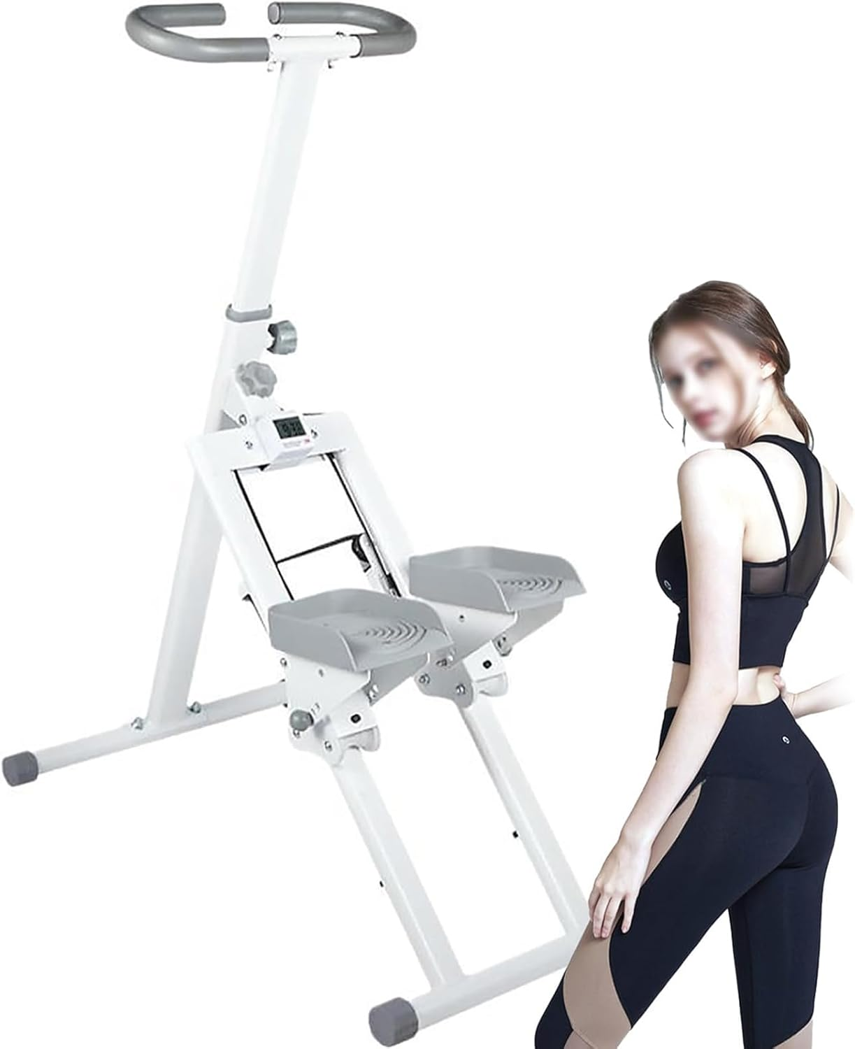 Vertical Stair Climber &ndash; Foldable Stair Stepper & Exercise Machine with LCD Display, Adjustable Handrail, Full-Body Workout Equipment for Home & Office image number 6