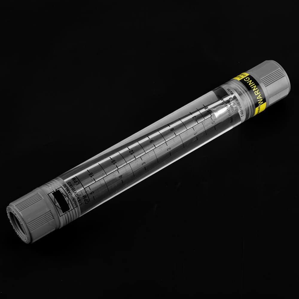 Liquid Flowmeter, LZM-15G Acrylic Tube Type Rotameter, High Accuracy Water Flow Meter, 0.05-0.5 GPM & 0.18-1.8 LPM, 1/2" Internal Thread image number 1