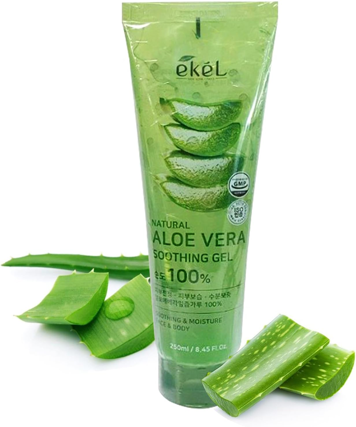 2X250Ml 100% Purity Aloe Vera Soothing Moisture Gel Tube Face Skin Korean