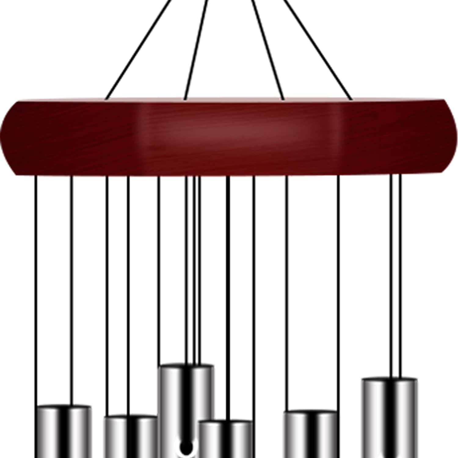 Memorial Wind Chimes Outdoor Large Deep Tone, Sympathy Wind-Chime Personalized with 6 Tuned Tubes, Elegant Chime for Garden Patio Balcony and Home image number 2
