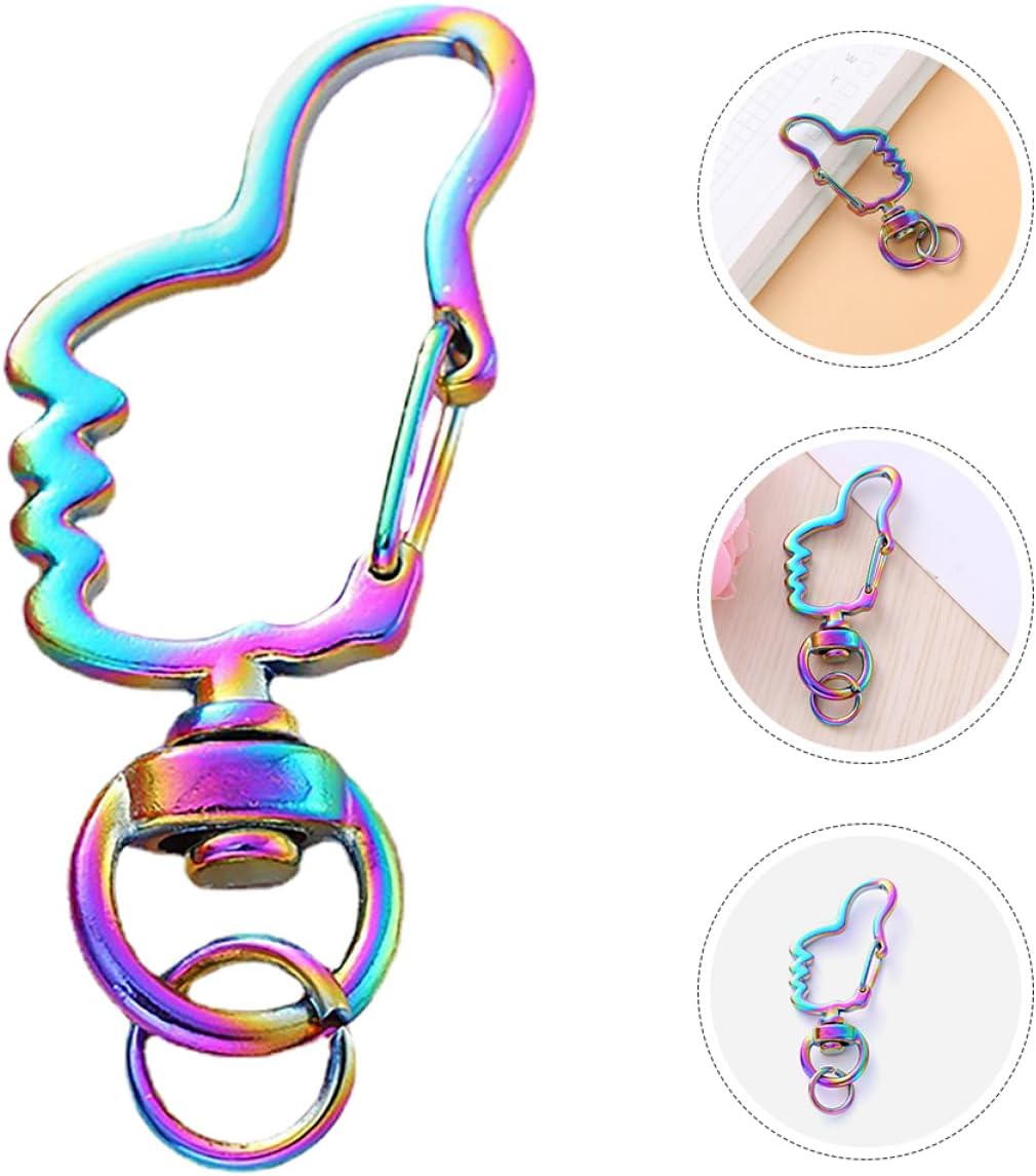 HOODANCOS 30Pcs Thumb Keychain Zinc Alloy Carabiner Detachable Keychains for Women Lanyard Snap Hooks image number 3