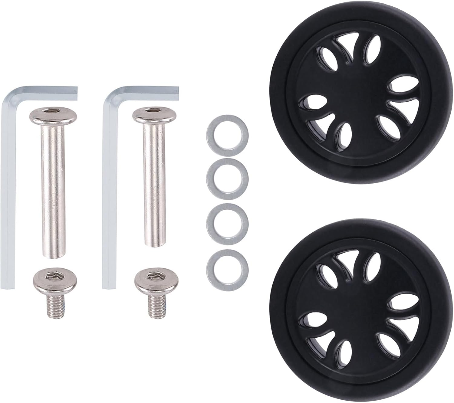 Barbuly 3Set 50Mm X12Mm Luggage Wheels Wear Resistant PU Caster Suitcase Replacement Wheels Luggage Replacement Wheels image number 1