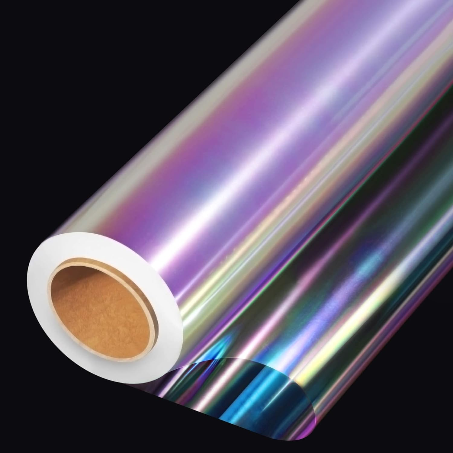 JOYIT 35 in X 50 Ft Iridescent Cellophane Wrap Roll &ndash; Iridescent Cellophane Roll, Rainbow Wrapping Paper for Flower Gift Baskets Wrap DIY Wrapping (35" Fold into 17.5") image number 6