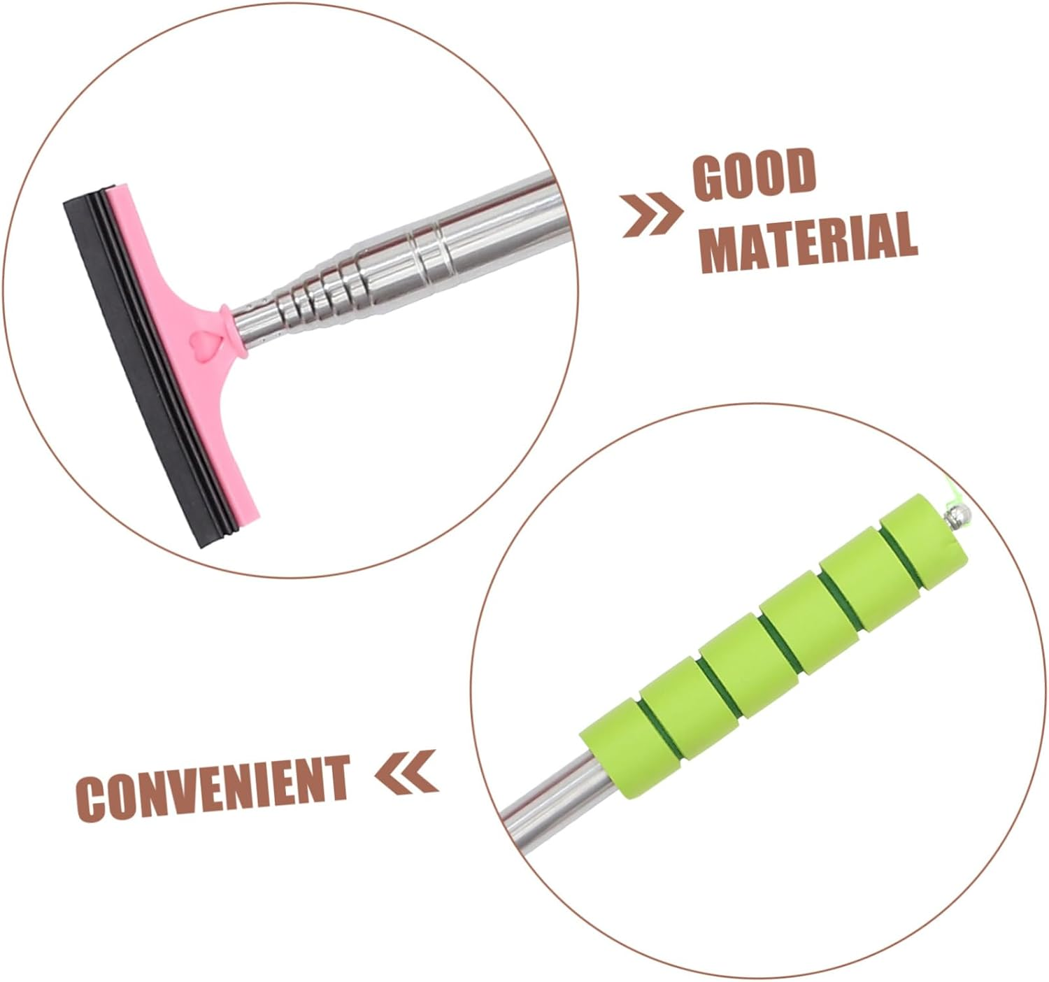 FOYTOKI Car Window Cleaner Tool Squeegee 3Pcs Set Telescopic Mini Windshield Wiper for Rearview Mirror Automotive Exterior Care Portable Cleaning Brushes image number 6