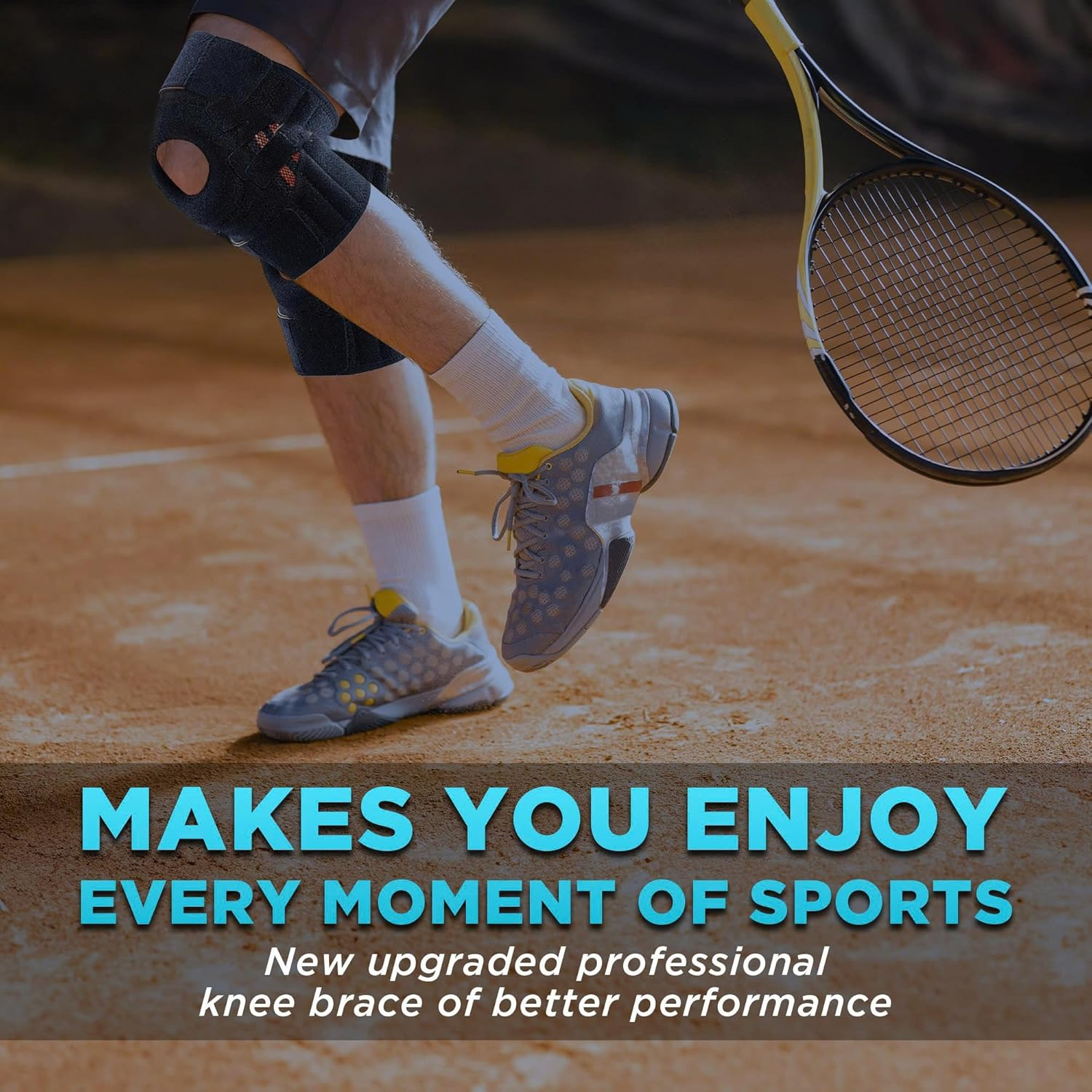 Adjustable Knee Brace &ndash; Stabilizer & Support for Pain Relief, Arthritis, ACL, Meniscus Tear, Sports, Injury Rehabilitation & Reinjury Protection (Pack of 1)