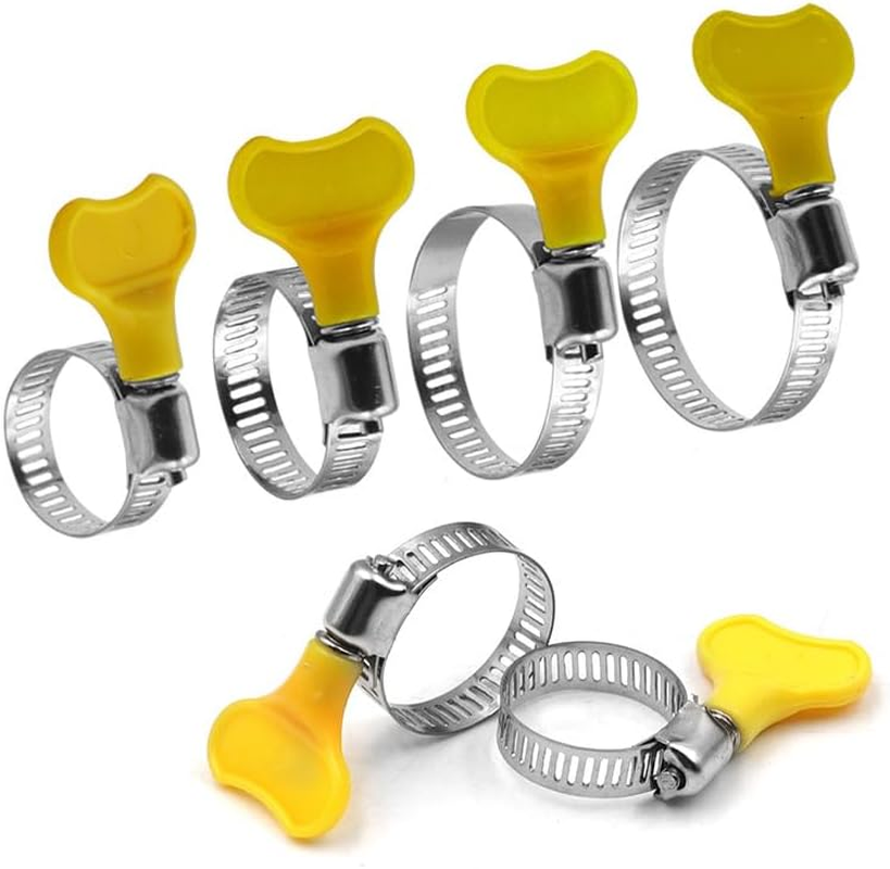 Stainless Steel Adjustable Worm Drive Hose Clamps - 6 Sizes for Fuel Lines and Various Applications image number 1