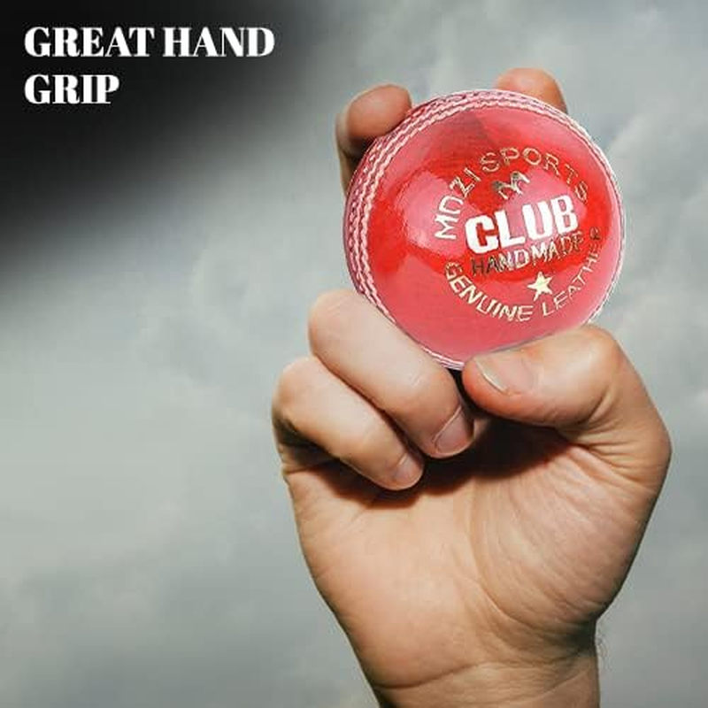 Junior Cricket Balls School Youth Leather Hard Balls Weight 4.75Oz Pack of 6