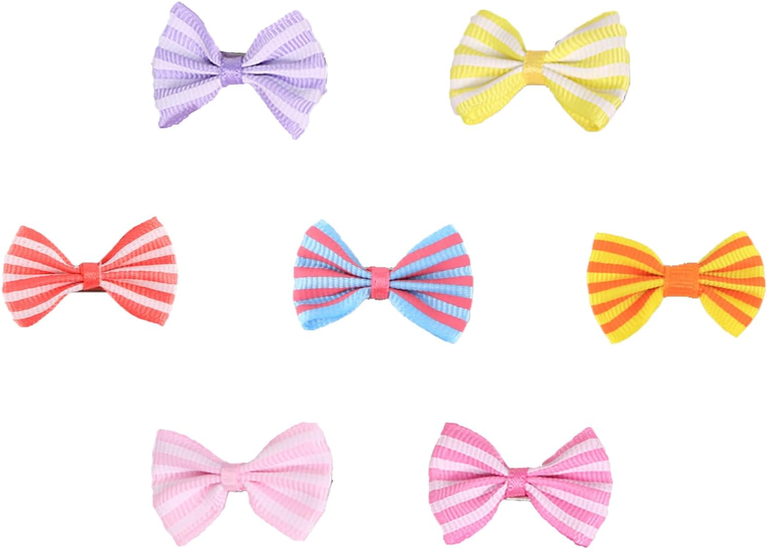 Pet Hair Clips, Bowknot Bows Dots Pet Hair Clips for Dog Cats Puppy,Random Color,24Pcs image number 3