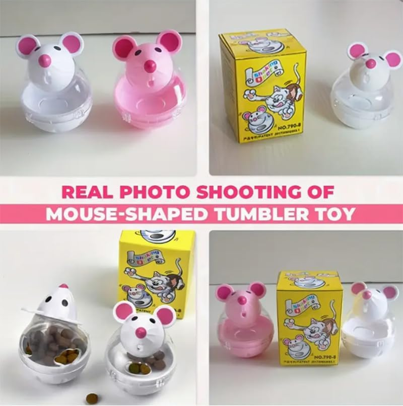 PELLUM Cat Slow Feeder Mouse Toy for Cats - Interactive Puzzle Game - Fill with Food and Treats - Interactive Cat Puzzle Feeder for Indoor Play, Portion Control and Fast Eaters (2Pcs) image number 1