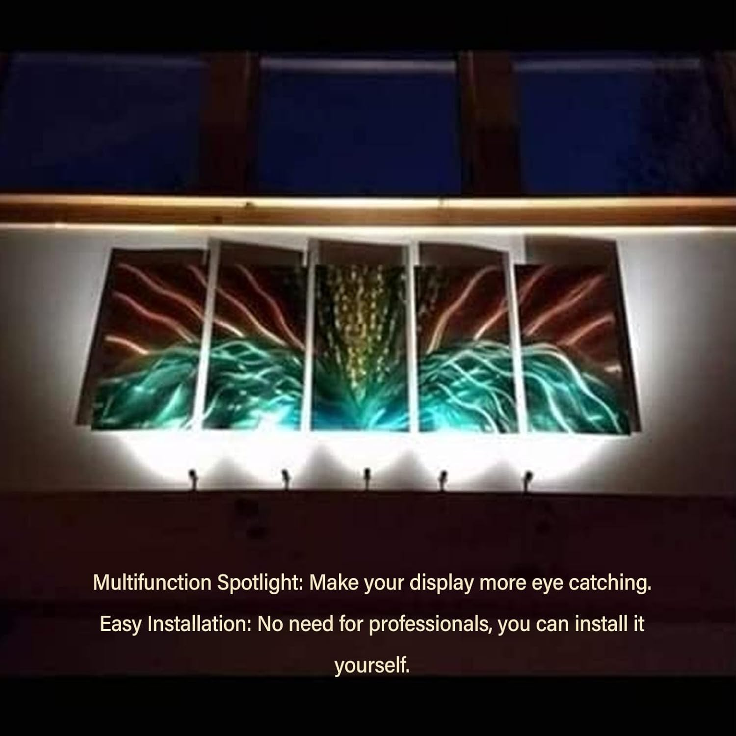 Mini LED Spot Lights, Multifunction Spotlight, USB Powered, Easy Installation, Adjustable, Black, Netural Light image number 1