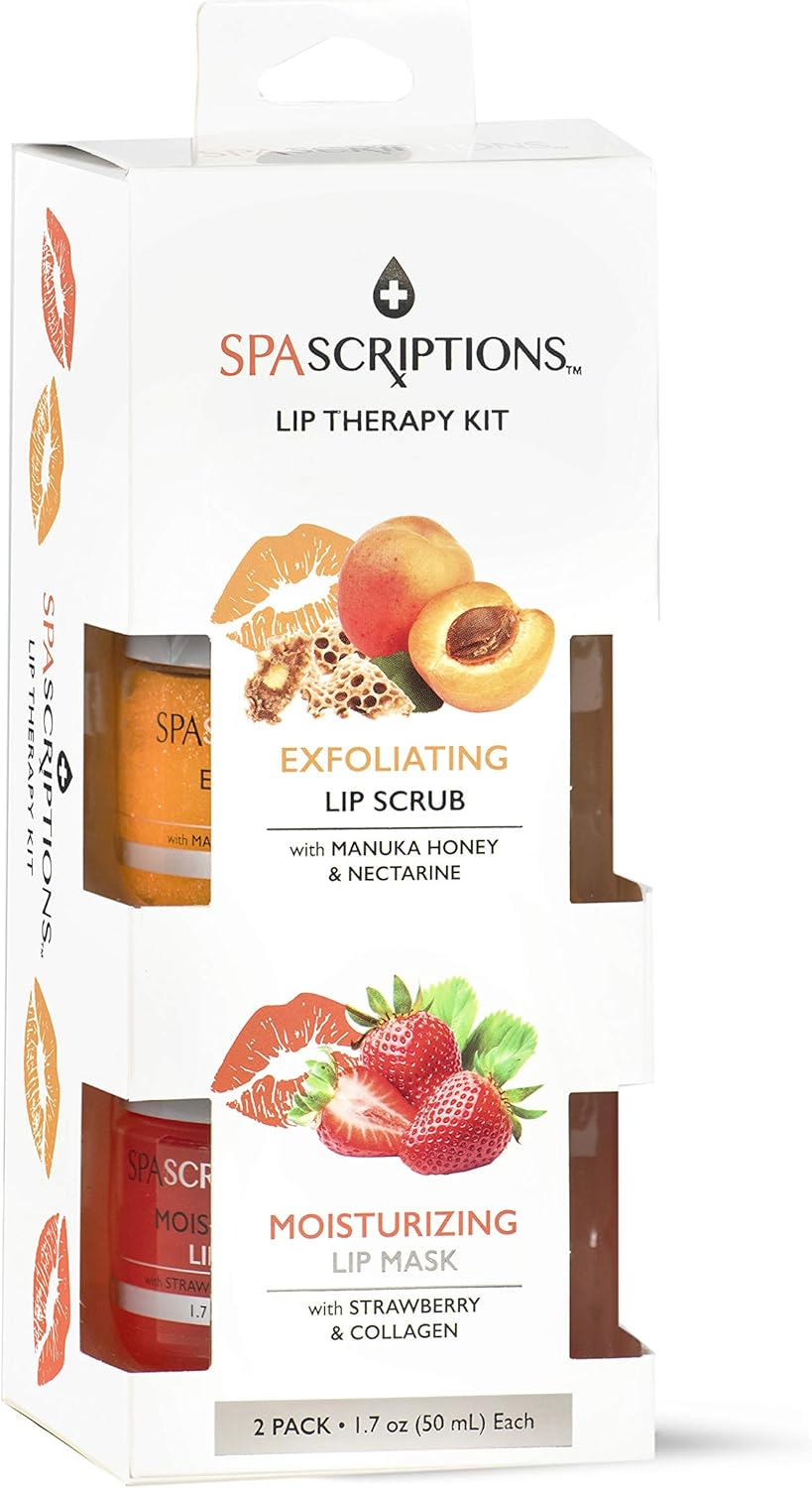 Spascriptions Exfoliating Pink Grapefruit & Soothing Mango 2 Pack Lip Kit, 400 G image number 5