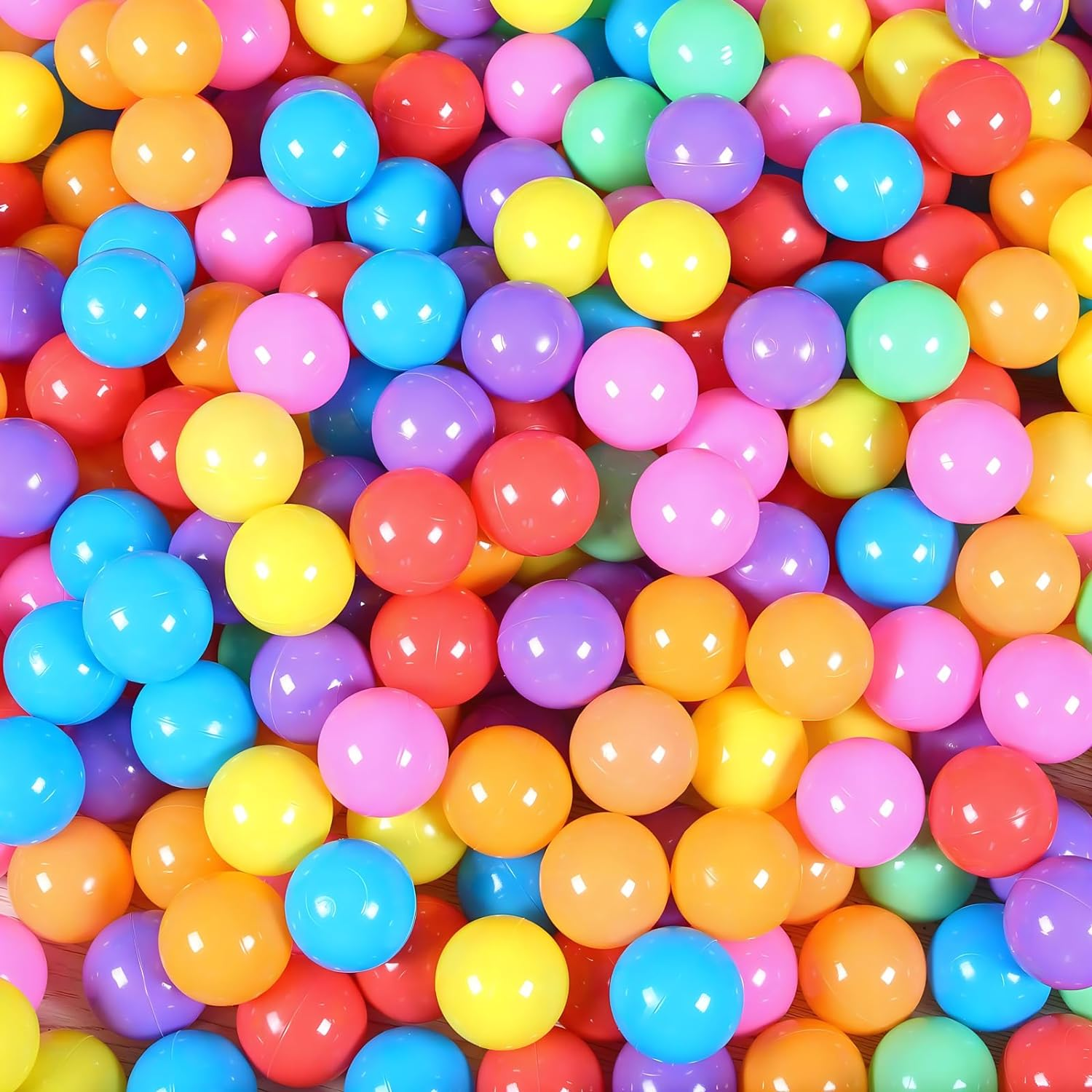 140 Pcs Colorful Soft Plastic Ball Pit Balls,Plastic Balls for Ball Pit,Play Balls Pool Tent Balls for Babies,Reusable and Durable Balls.(140 Pack) image number 3