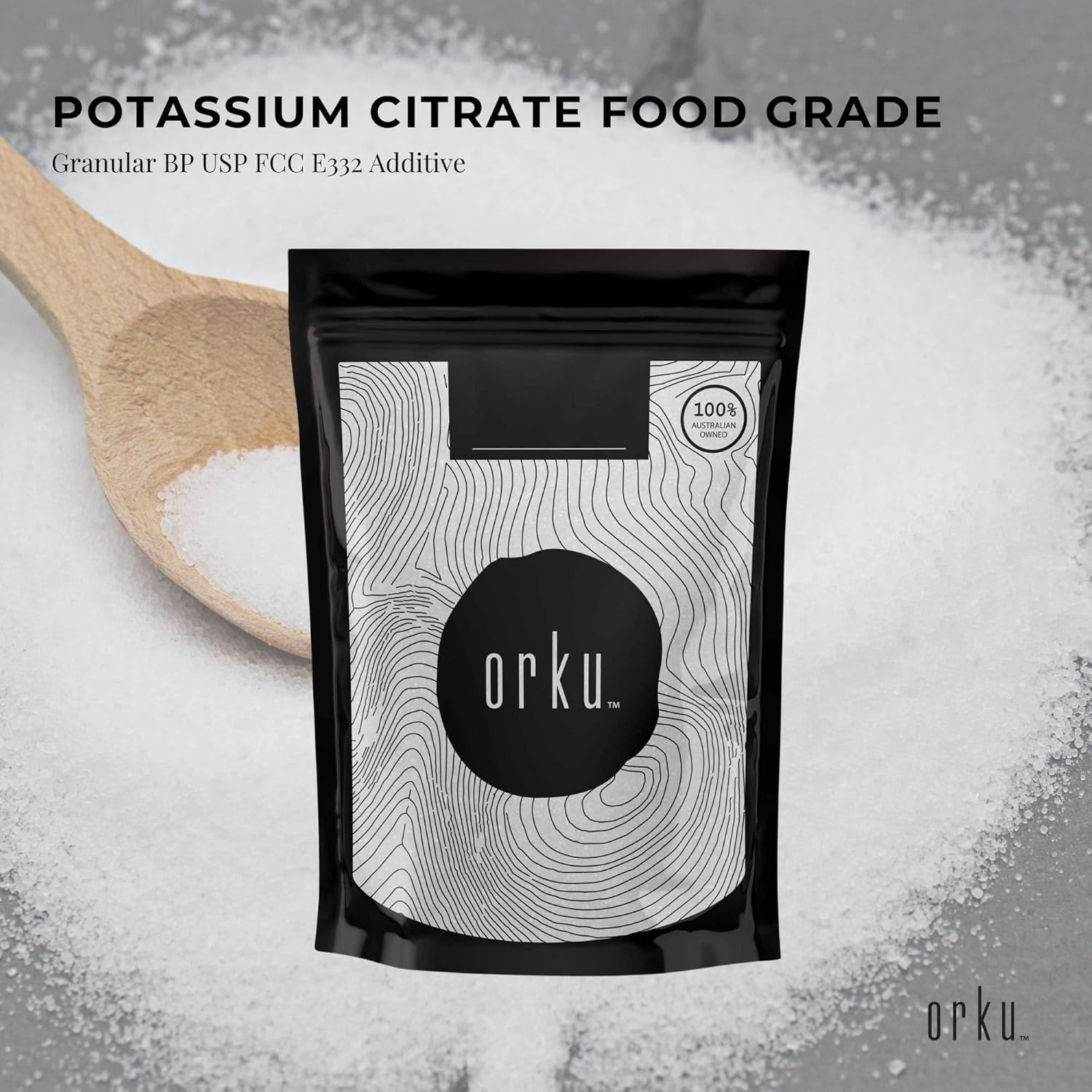 Orku 1Kg Potassium Citrate Food Grade - Granular BP USP FCC E332 Additive image number 6