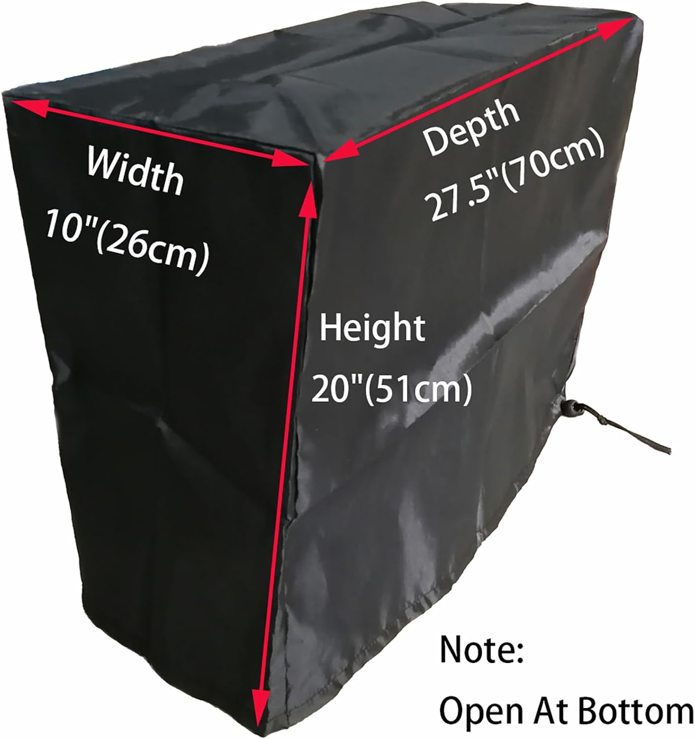 Large Size CPU Dust Cover, Gaming Computer Desktop PC Mid-Tower [Antistatic, Waterproof] Jacket Protector, PC Case, Computer Dust Cover with Adjustable Elastic Cord (10W X27.5D X20H) image number 4