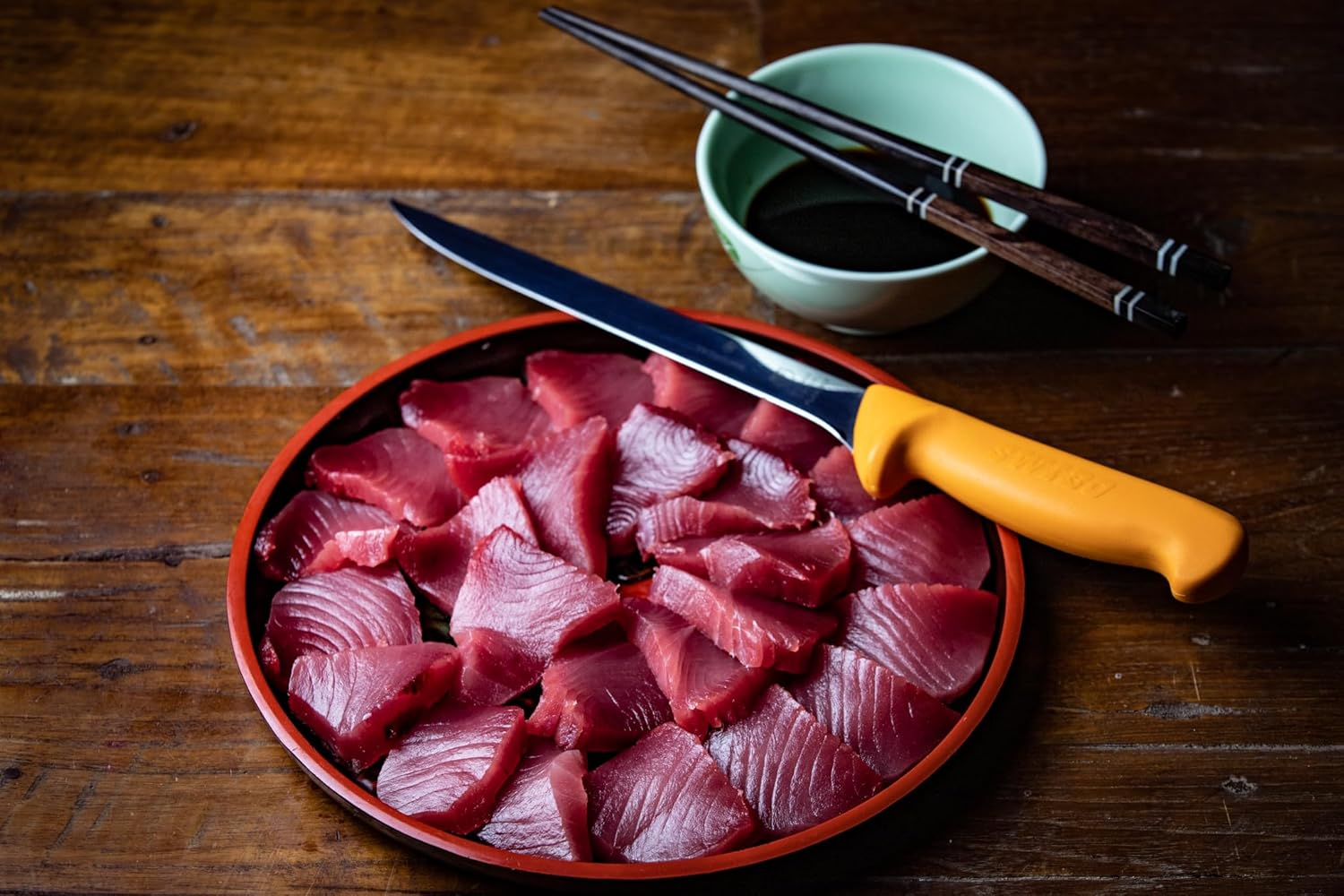 Victorinox Swibo Professional Fish Filleting Knife, 20Cm Stainless Steel Blade, Non-Slip Yellow Handle, Swiss Made