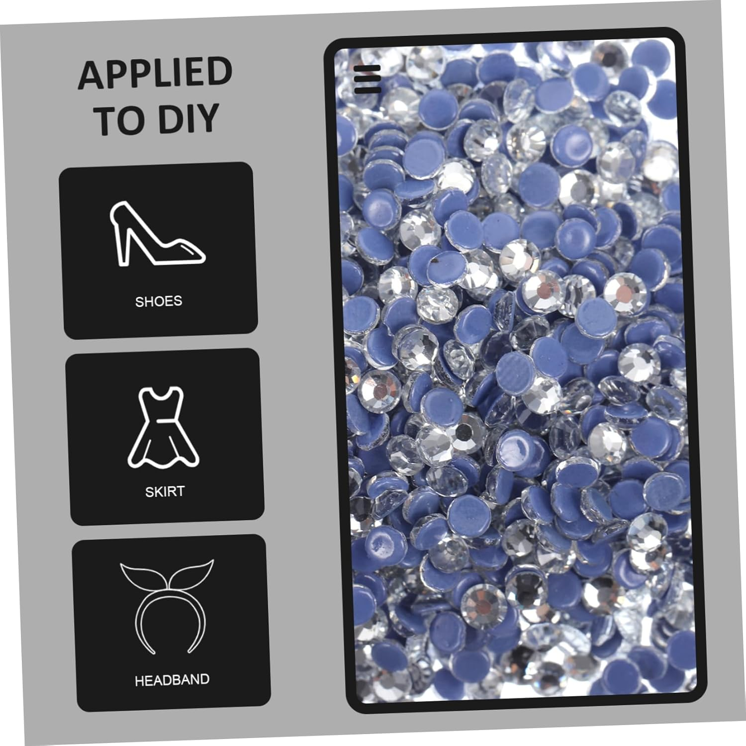 NOLITOY 2880Pcs Hot Melt Rhinestones for Crafts Flatback Glass Gems in Bulk for DIY Dress Embellishments and Crafting Projects - Assorted Color image number 6