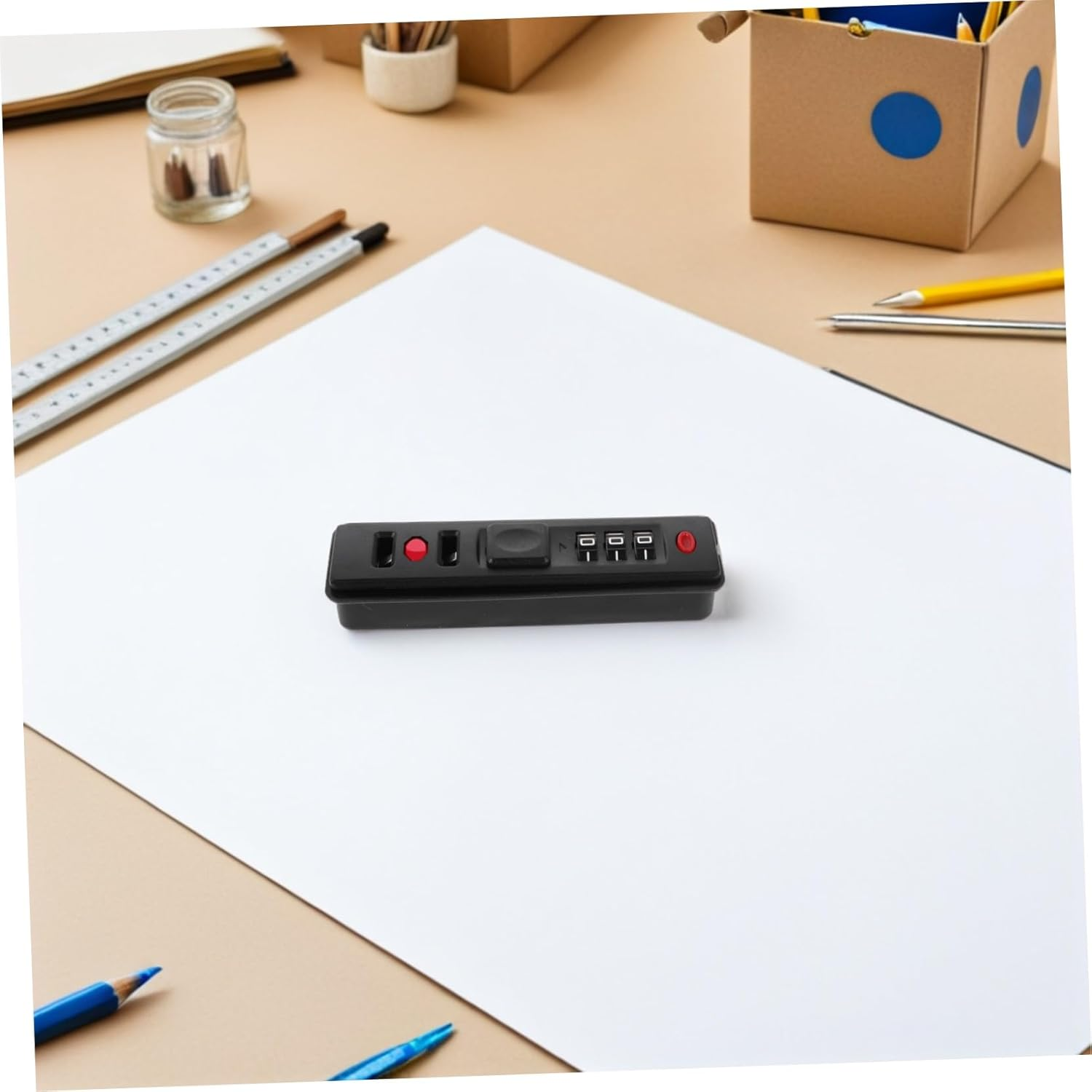 LRXIYODE Heavy Duty Combination Lock for Luggage Suitcases Password Padlock with Resettable Code Secure Travel Lock for Backpacks Business Trips and Family Vacations Sleek Black Design image number 2