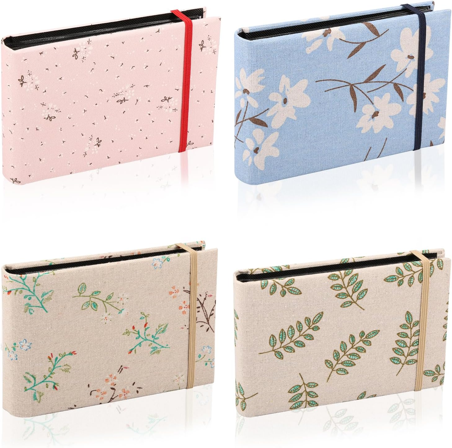 4Pcs Photo Albums,Flip Photo Album,Cloth Covered Portable Memory Book,Light and Portable Photo Album Book,Large Capacity Photo Album Book for Holiday image number 6