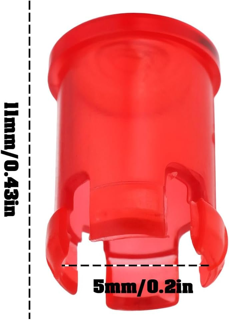 Be in Your Mind 10 Pieces Red 5 Mm LED Lamp Holder Lens Holder Cap for 5 Mm LED Bulbs image number 3